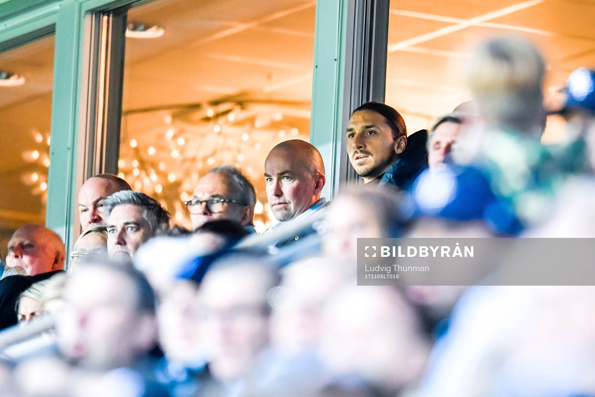 Zlatan Ibrahimovic på läktaren