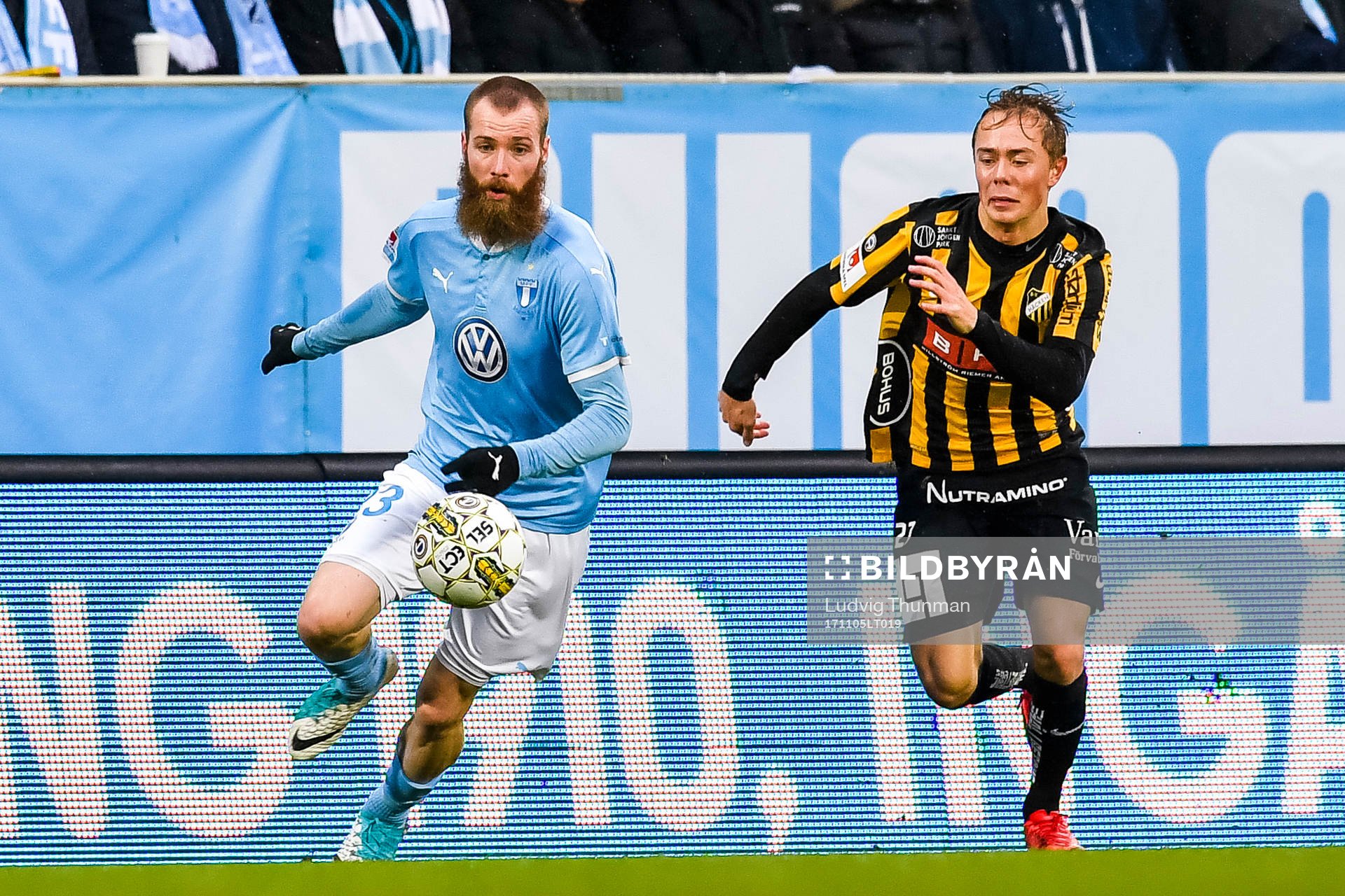Malmö FFs Jo Inge Berget och Häckens Joel Andersson