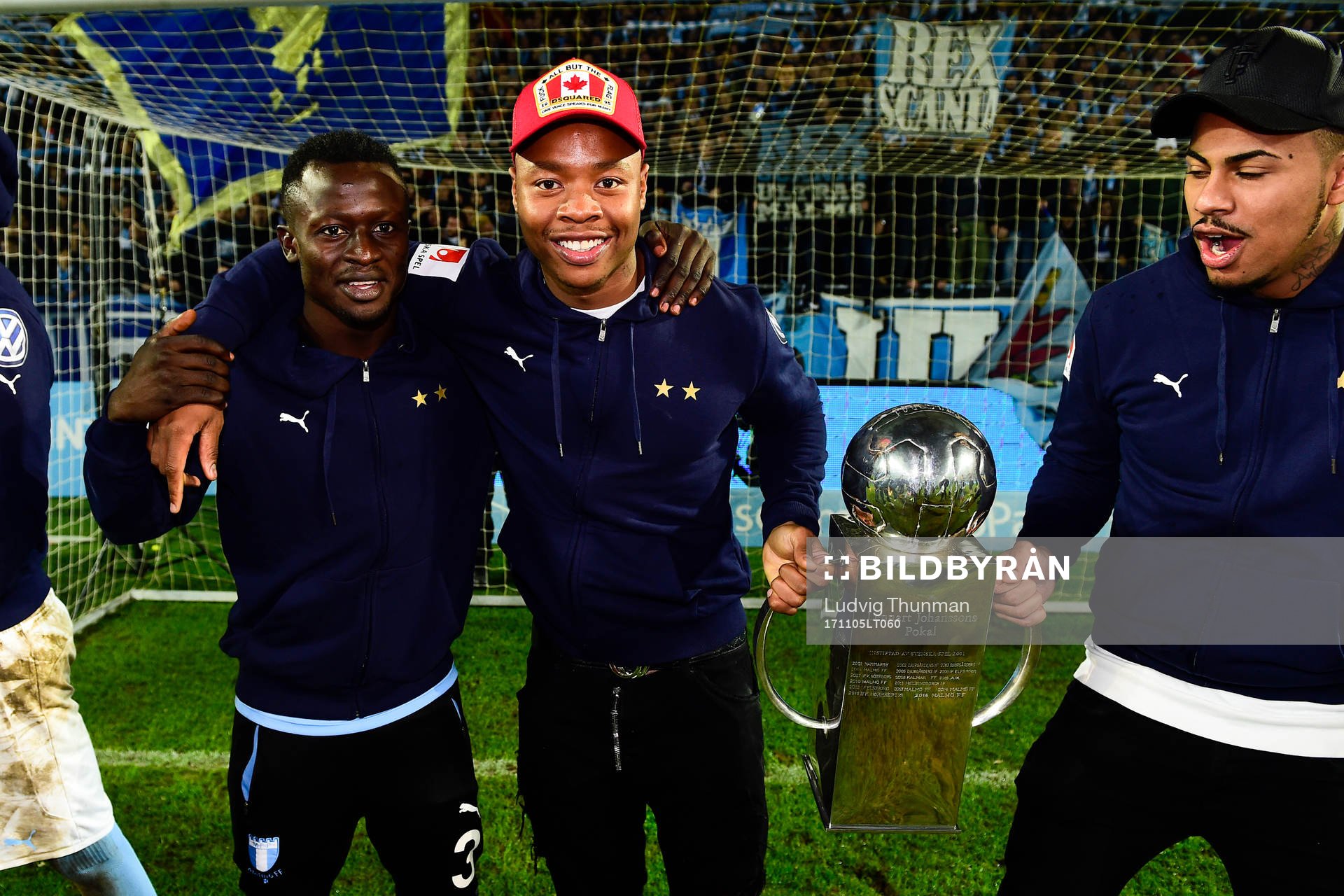 Malmö FFs Bonke Innocent, Carlos Strandberg och Felipe