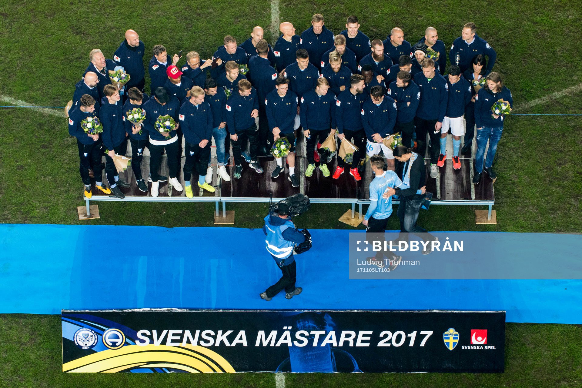 Malmö FFs Markus Rosenberg och Zlatan Ibrahimovic poväg