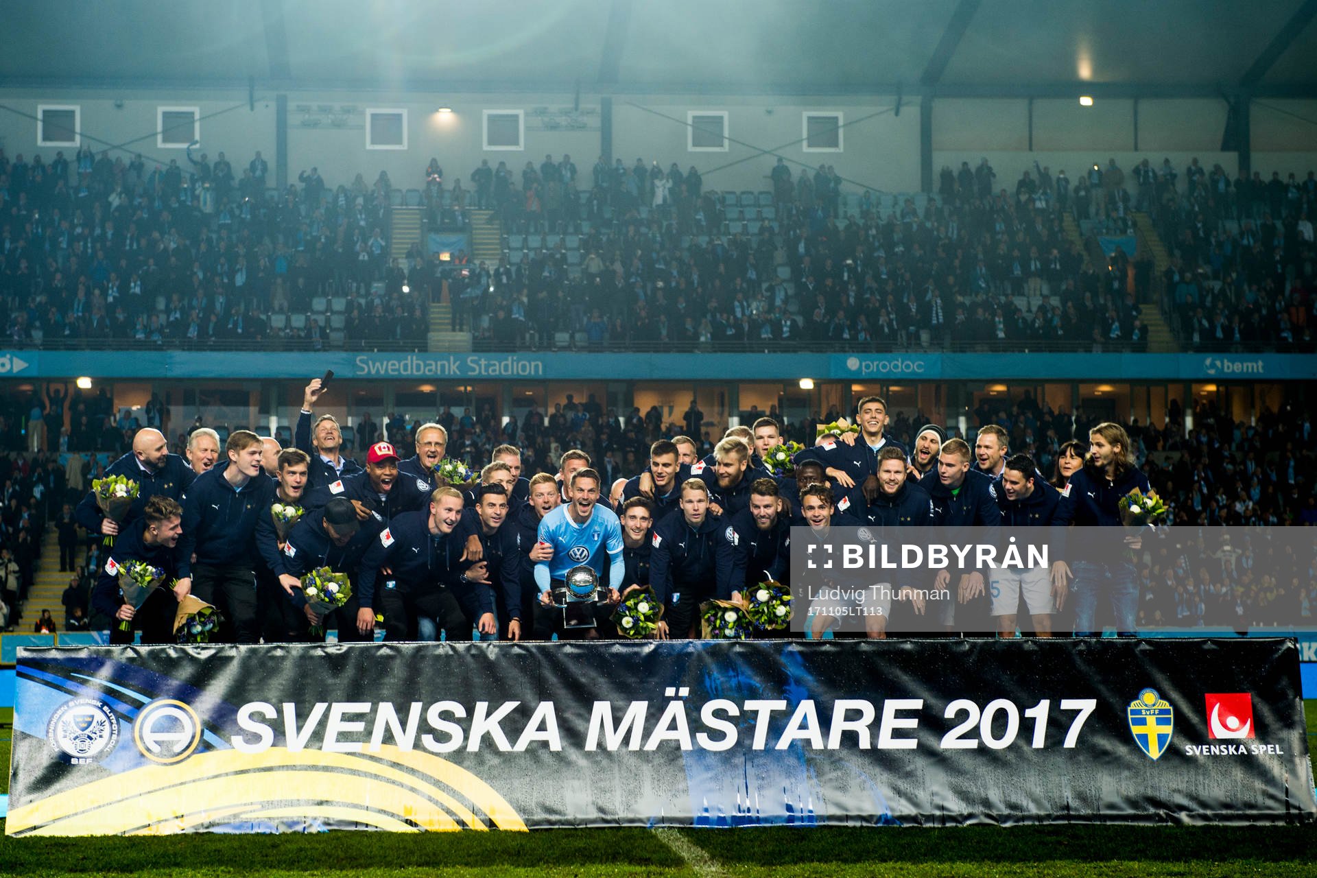 Malmö FFs Markus Rosenberg lyfter med Lennart Johanssons