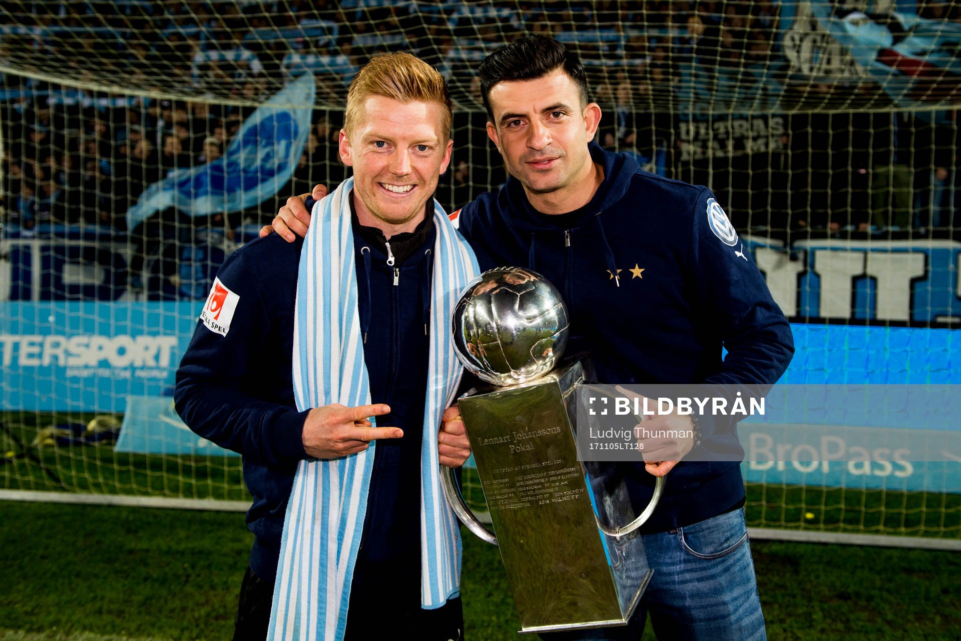 Malmö FFs Anders Christiansen och Behrang Safari med