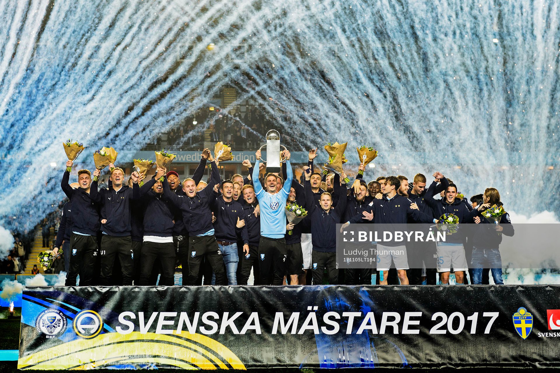 Malmö FFs Markus Rosenberg lyfter med Lennart Johanssons