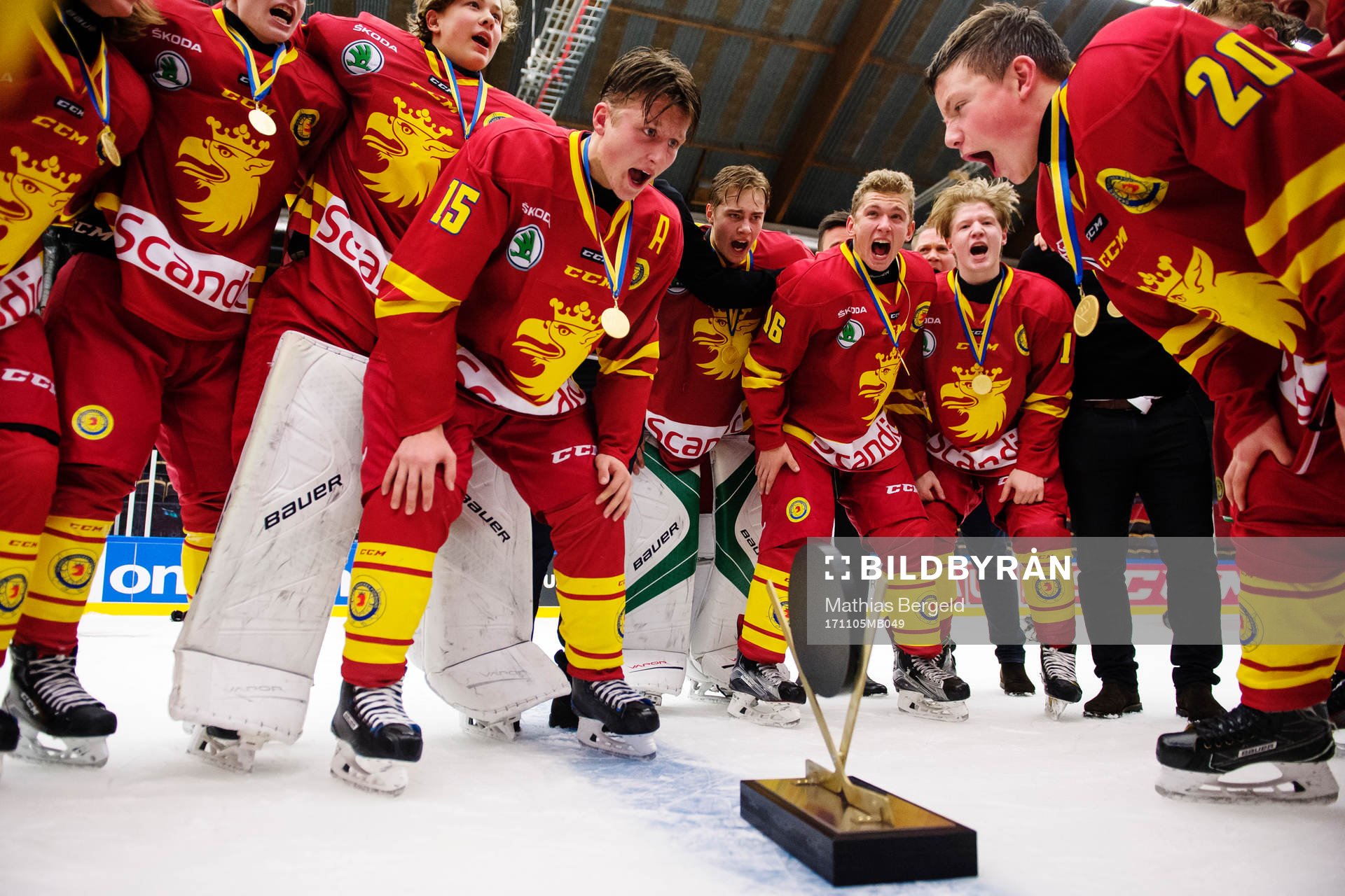 Skånes Oskar Magnusson, Hugo Nilsson och  Victor