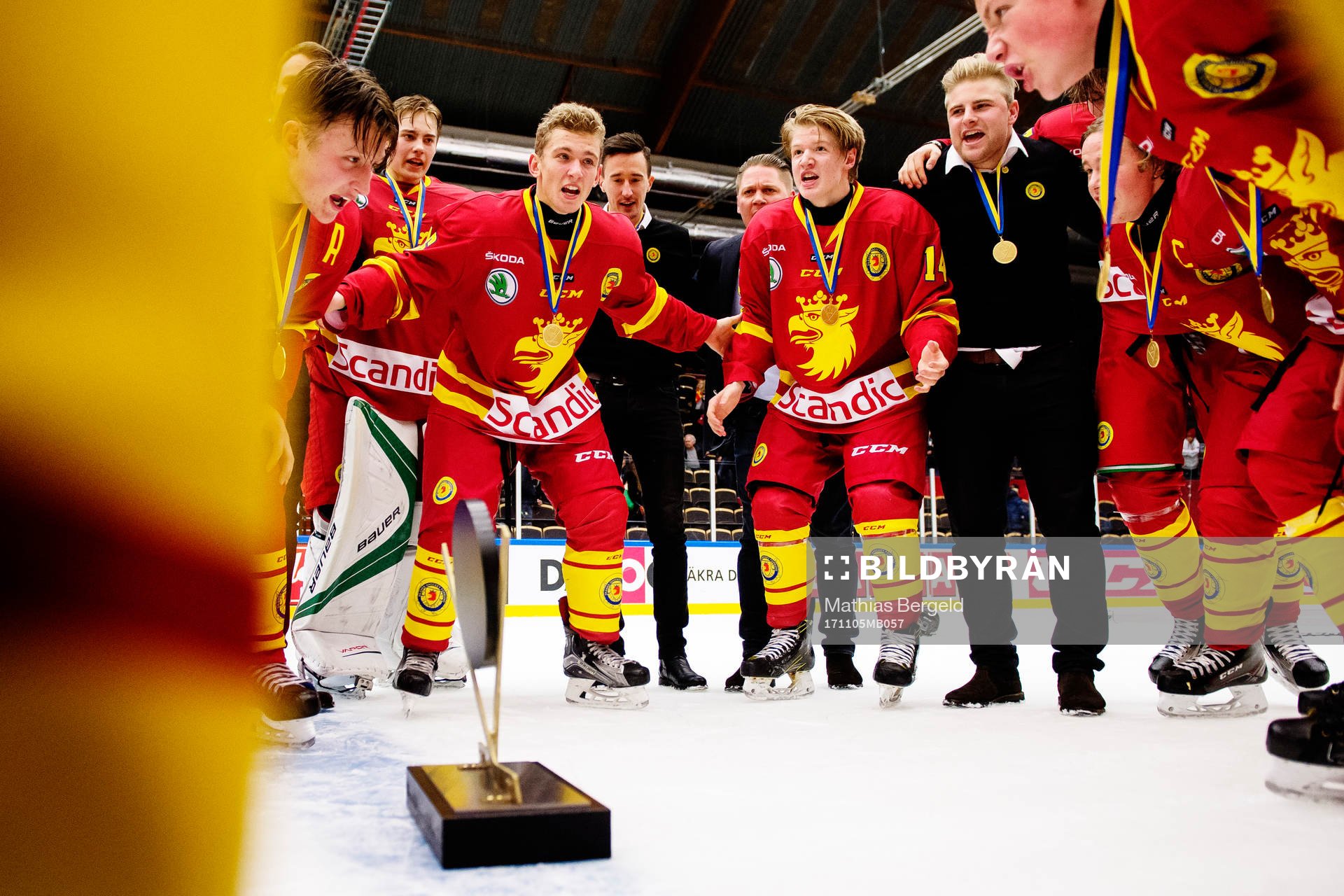 Skånes Oskar Magnusson, Hugo Nilsson, Linus Jönsson och