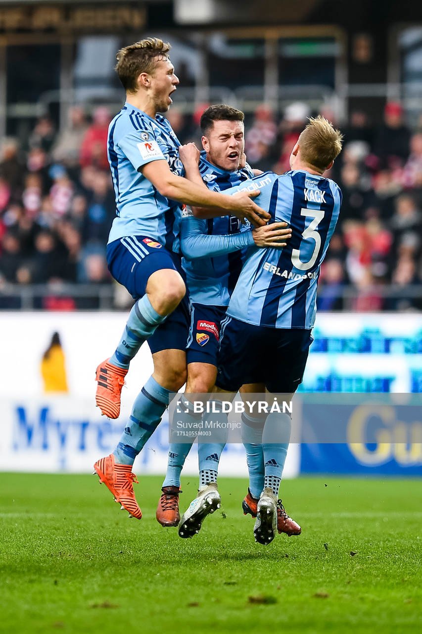 Djurgårdens spelare jublar