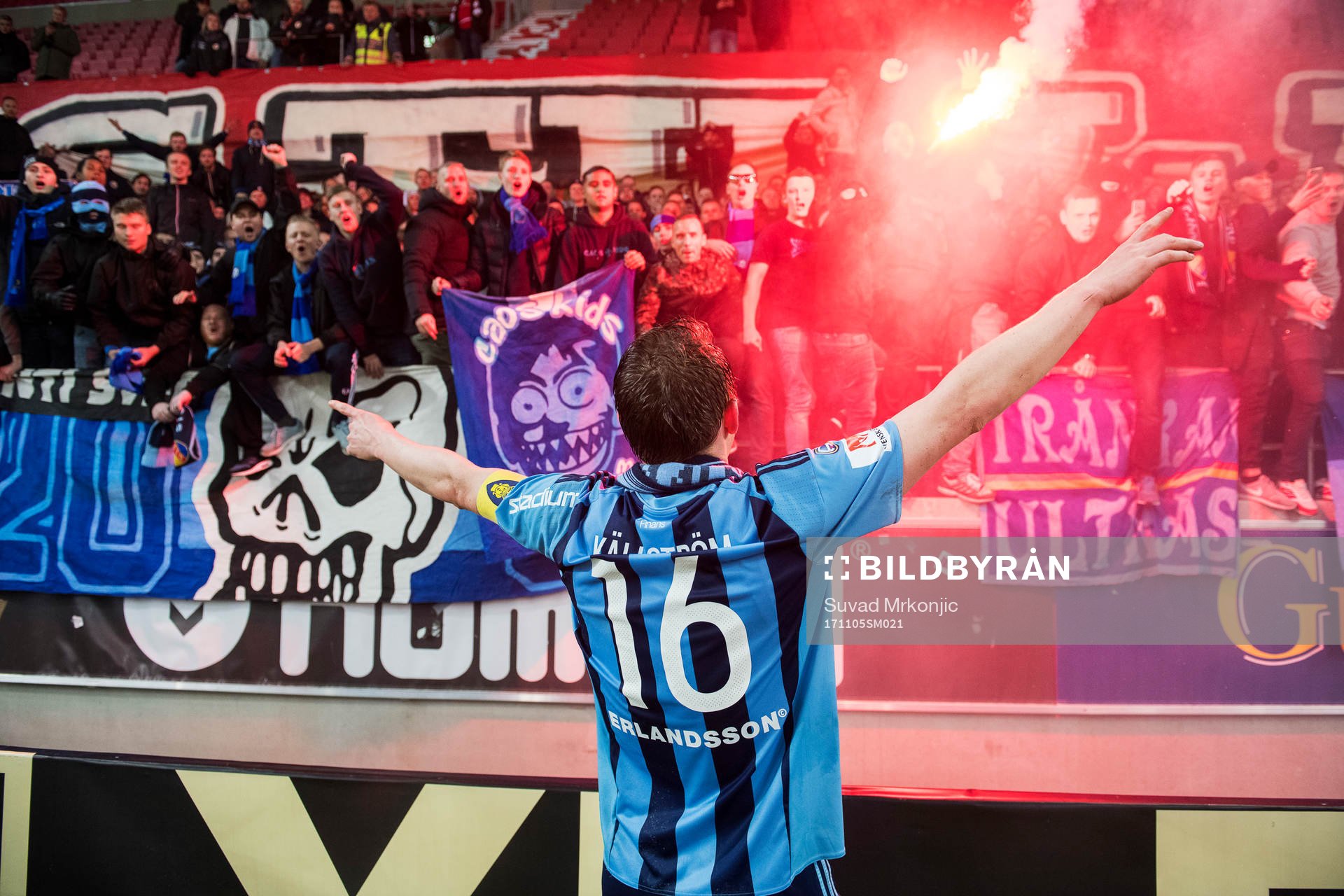 Djurgårdens Kim Källström under fotbollsmatchen i Allsvenskan mellan Kalmar och Djurgården den 5 november 2017 i Kalmar.