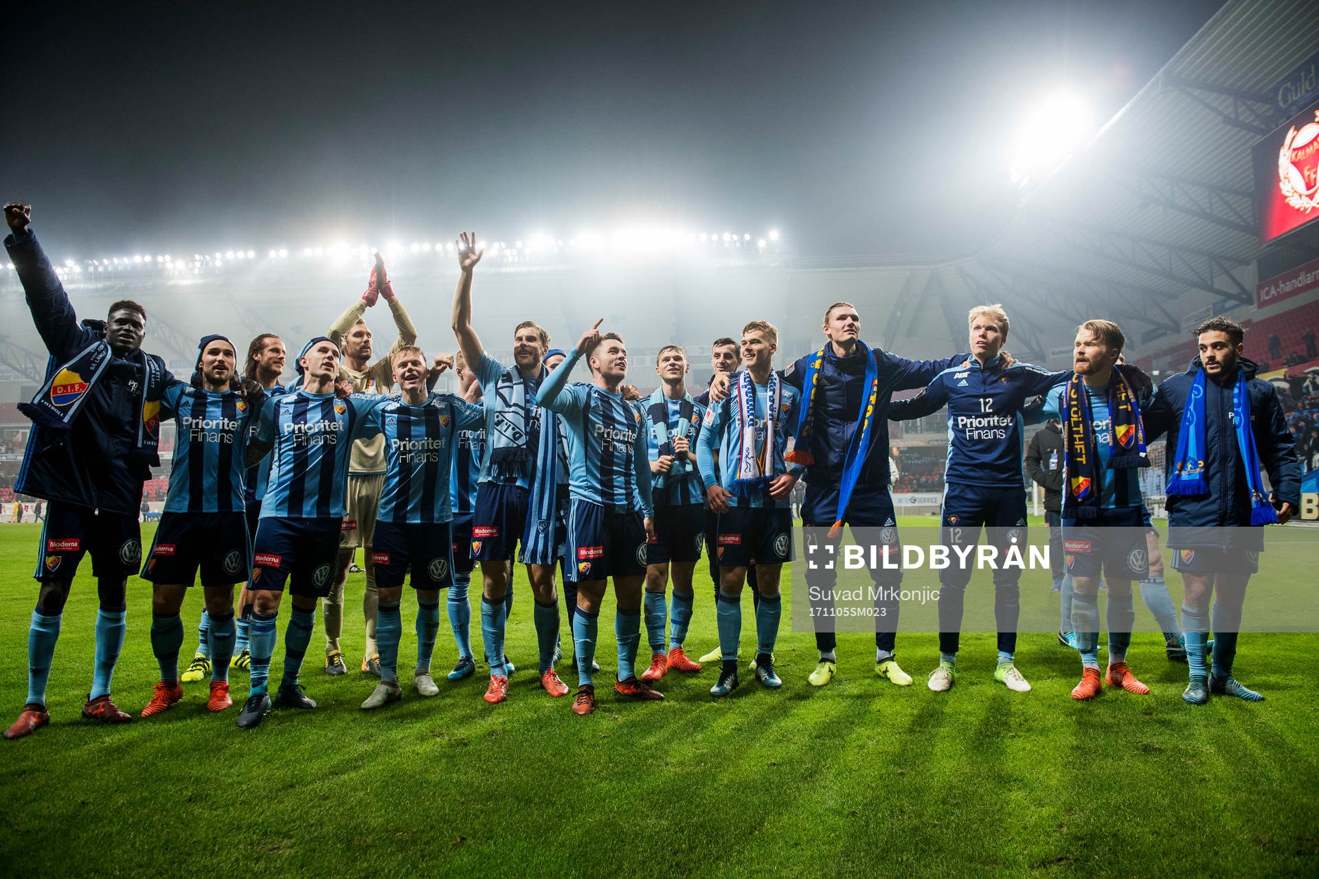 Djurgårdens spelare jublar