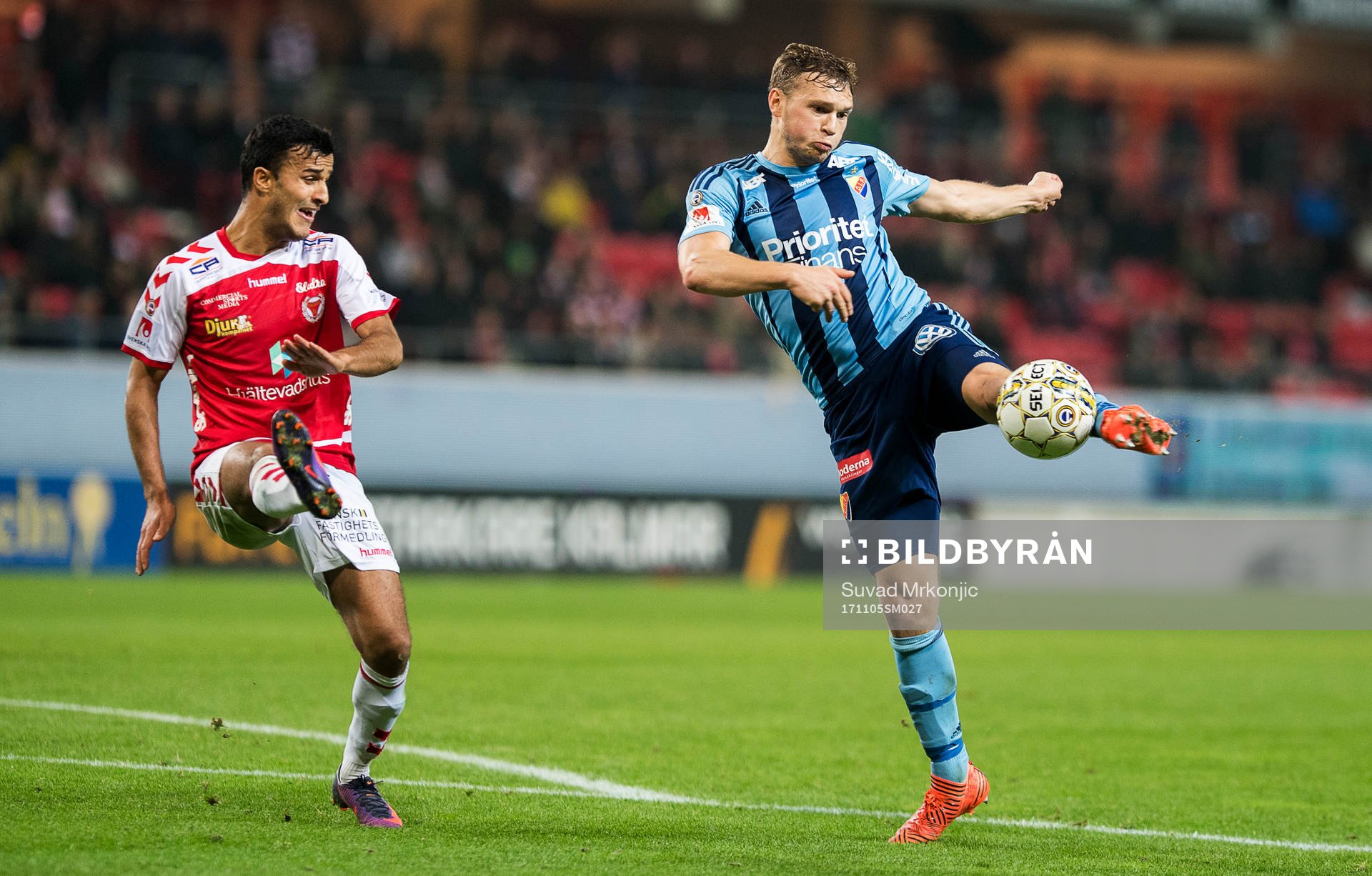 Kalmars Harmeet Singh och Djurgårdens Jesper Karlström