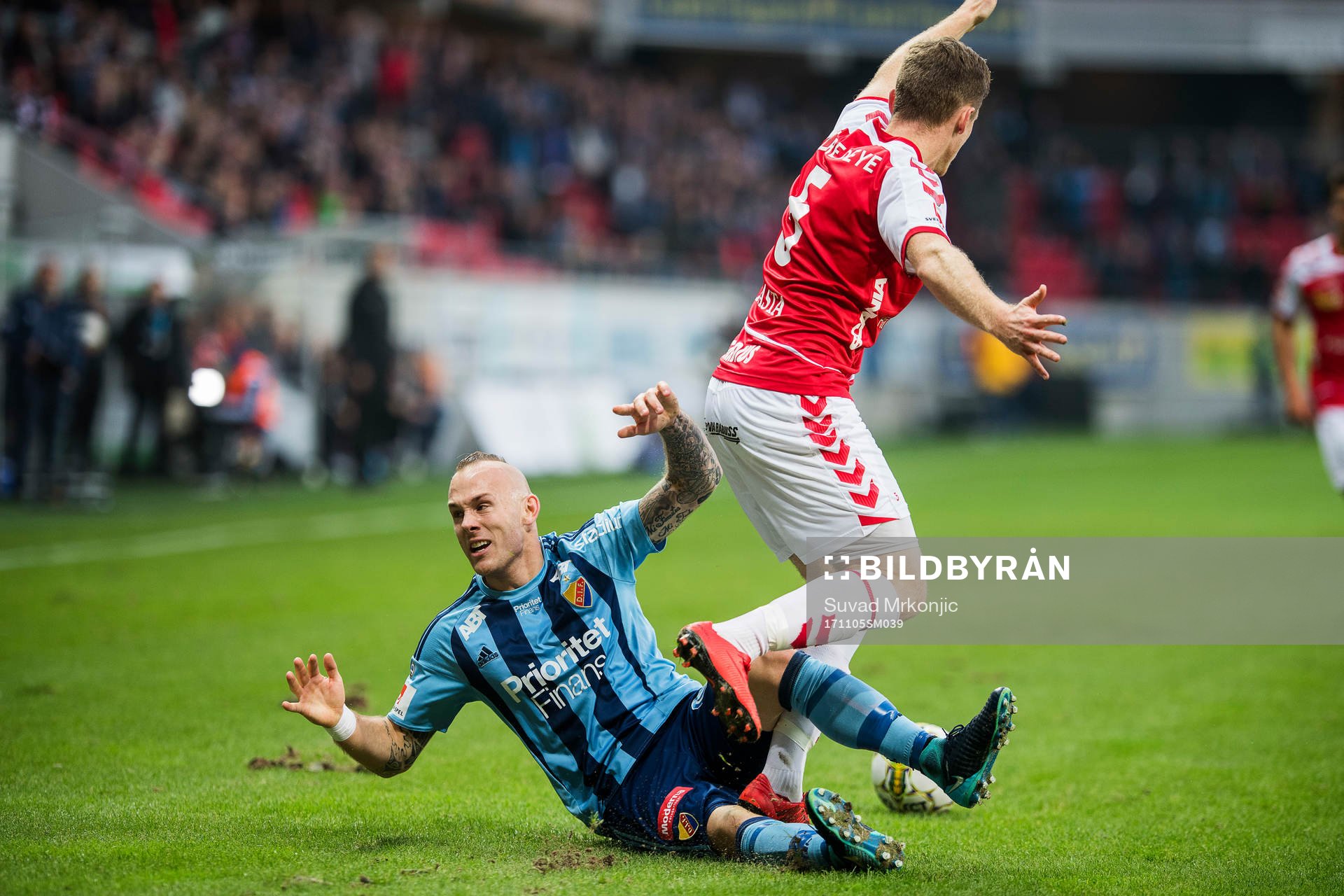 Kalmars Victor Agardius och Djurgårdens Magnus Eriksson