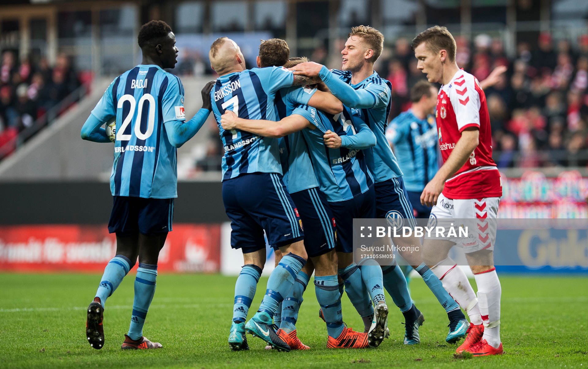 Djurgårdens spelare jublar