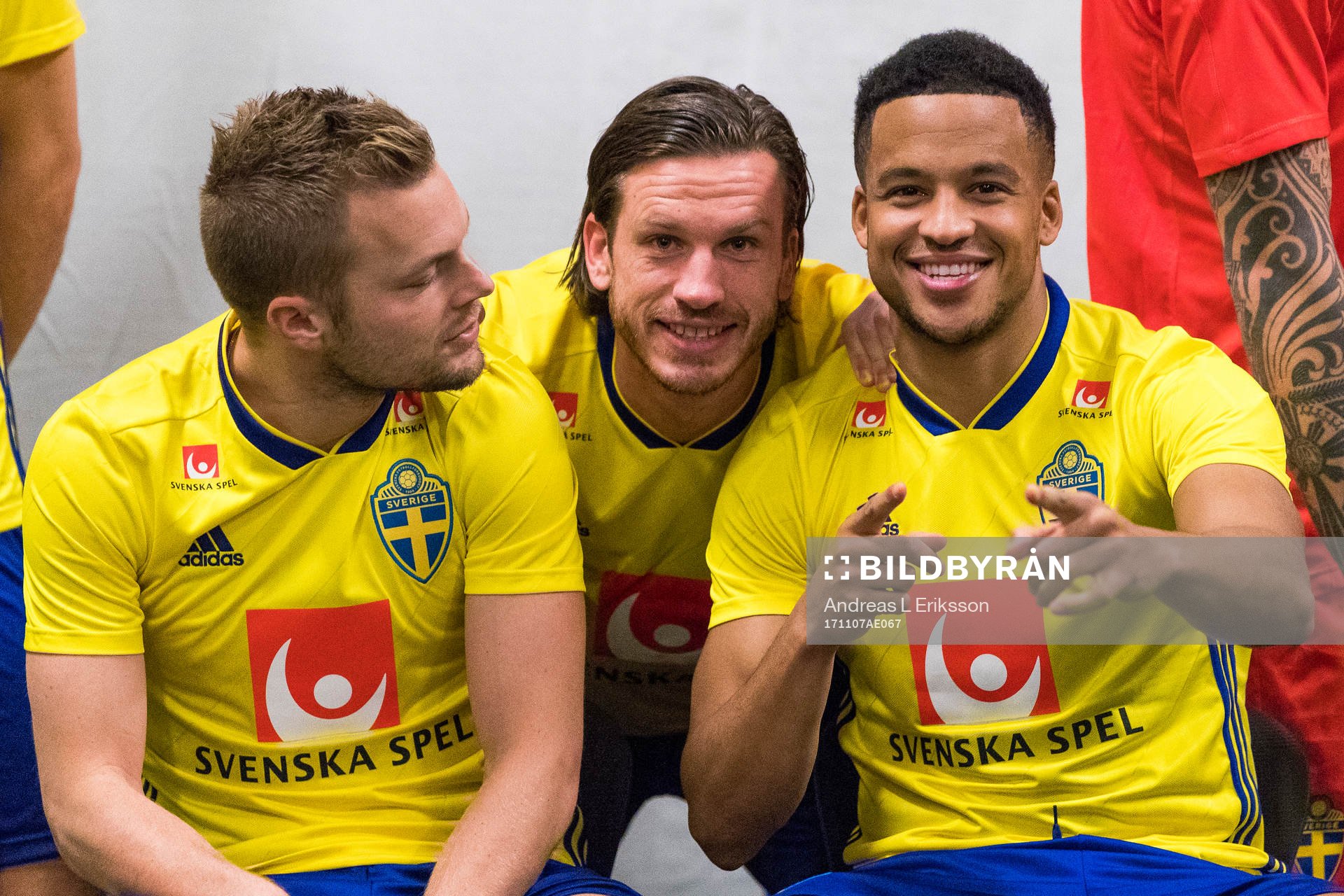Sveriges Sebastian Larsson, Gustav Svensson och Martin