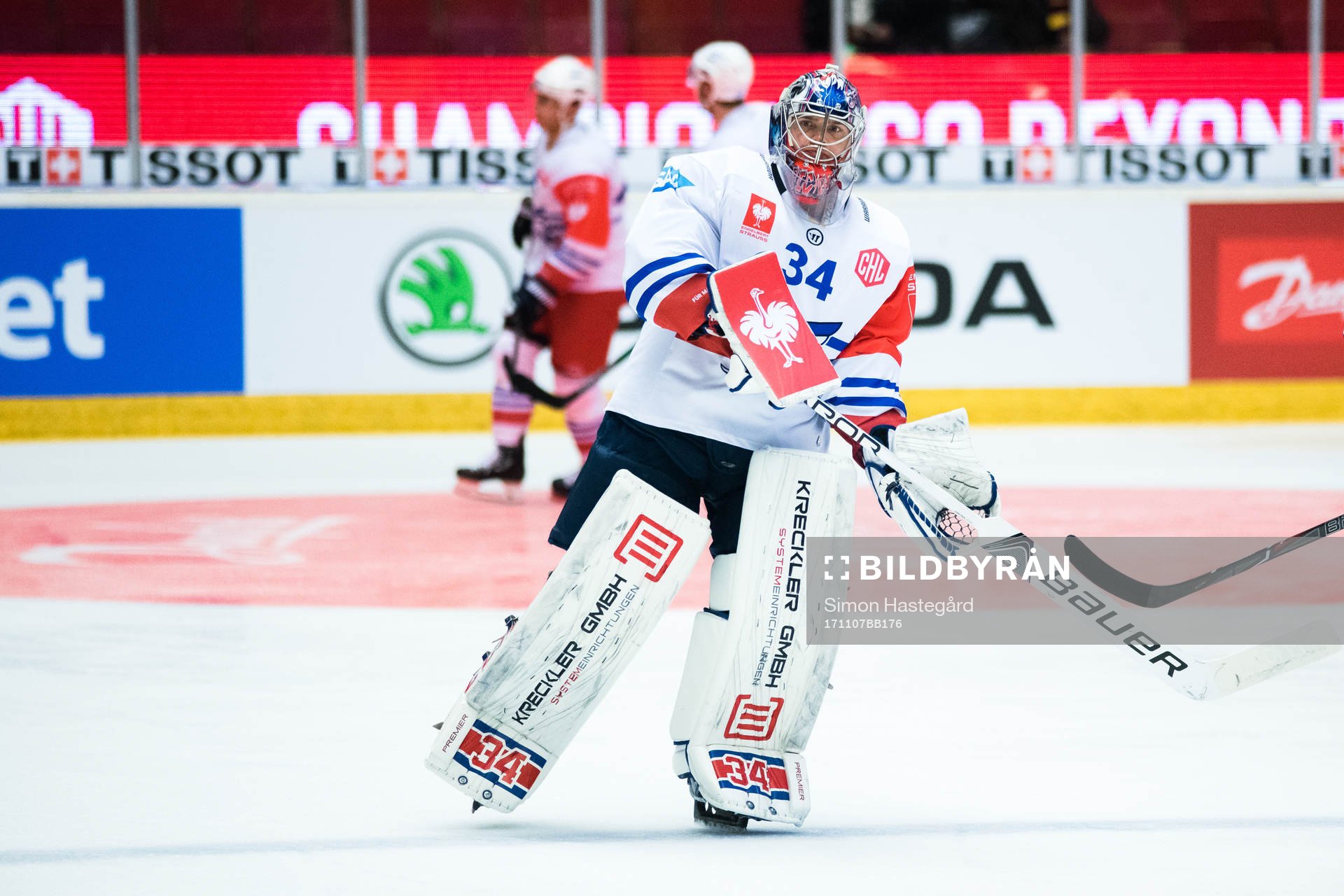 goalkeeper Chet Pickard of Adler Mannheim prior the CHL
