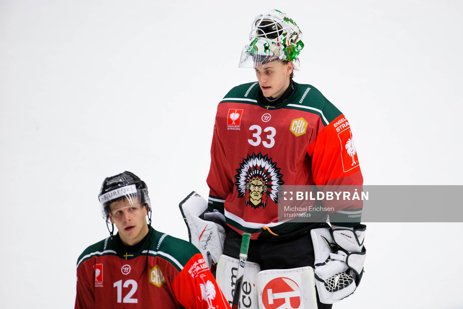 Frölundas målvakt Johan Mattsson deppar