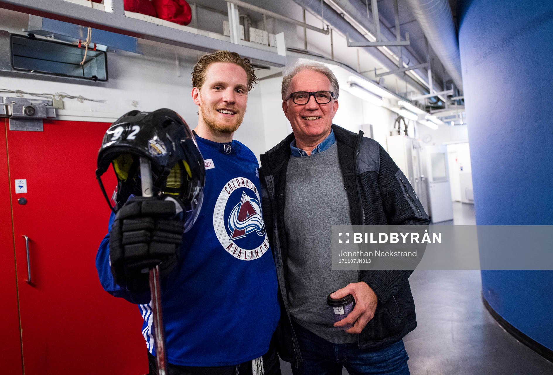 Gabriel Landeskog med sin pappa Tony