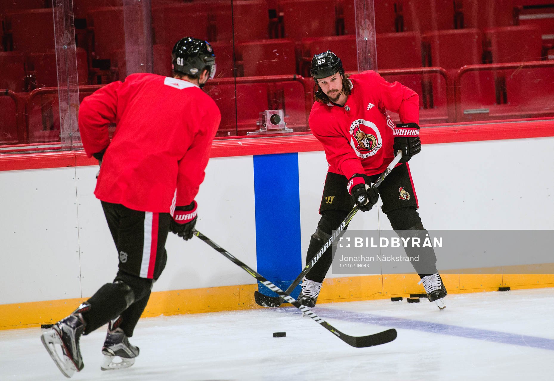 Mark Stone (vänster) och Erik Karlsson
