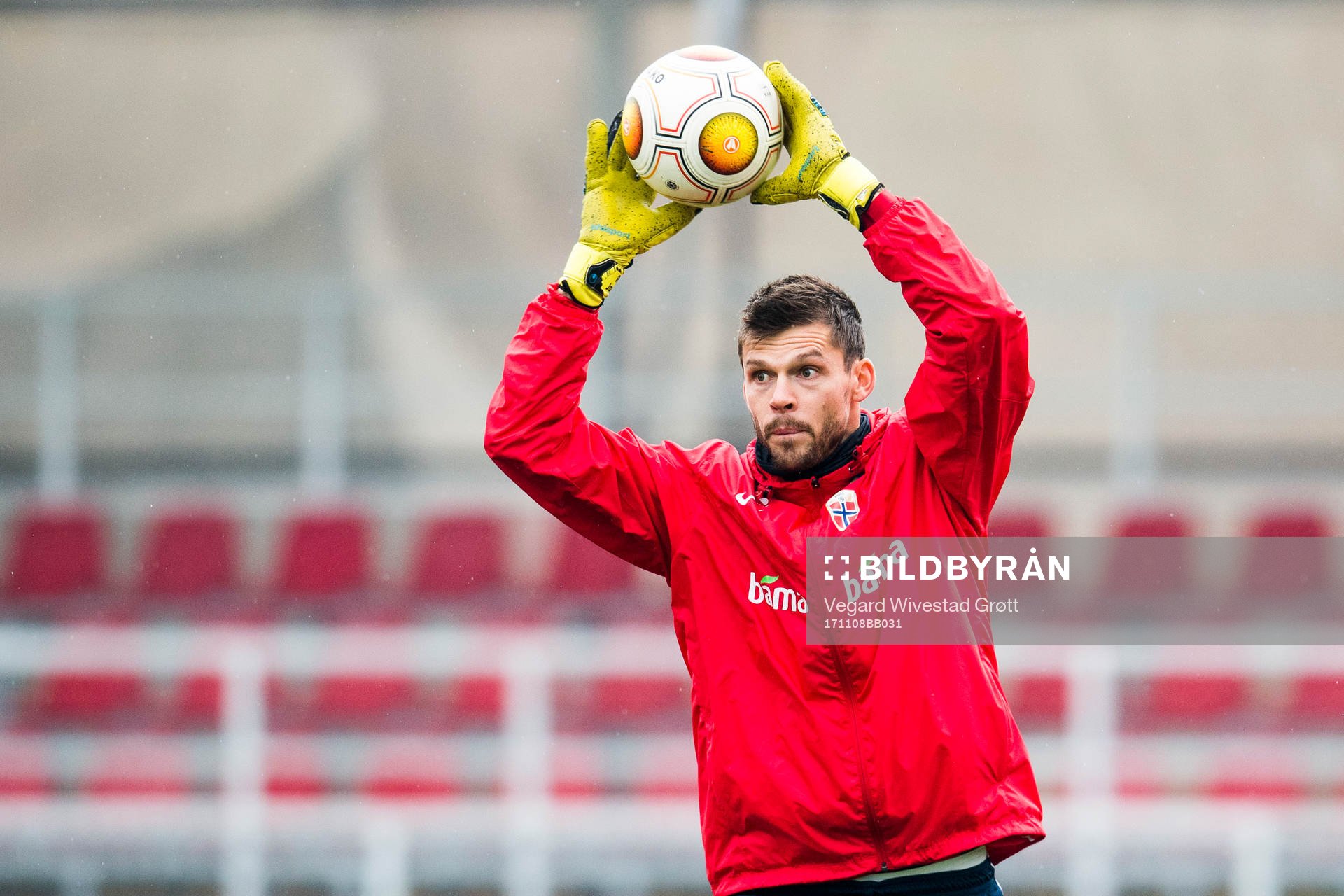Goalkeeper Rune Almenning Jarstein of Norway