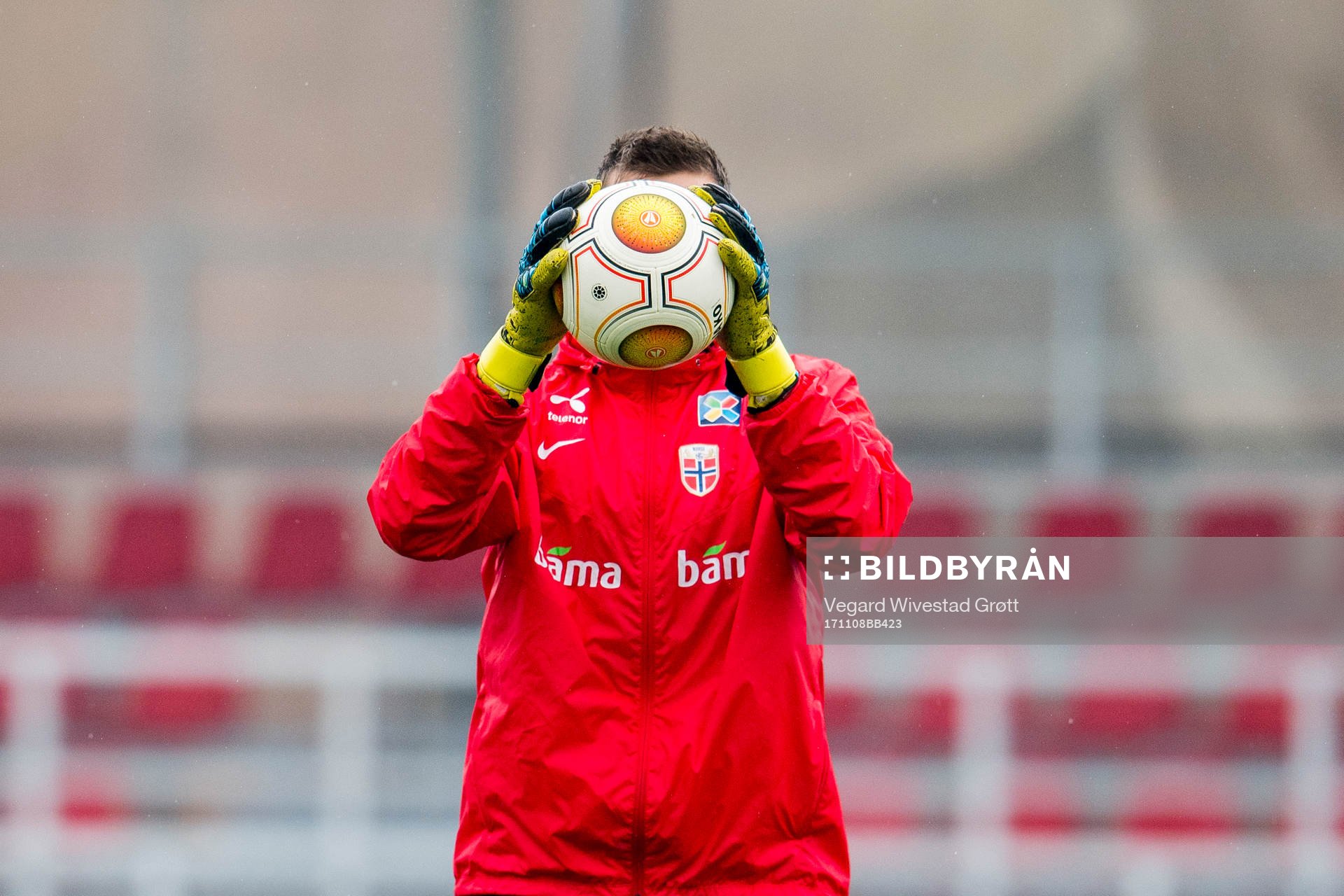 Goalkeeper Rune Almenning Jarstein of Norway