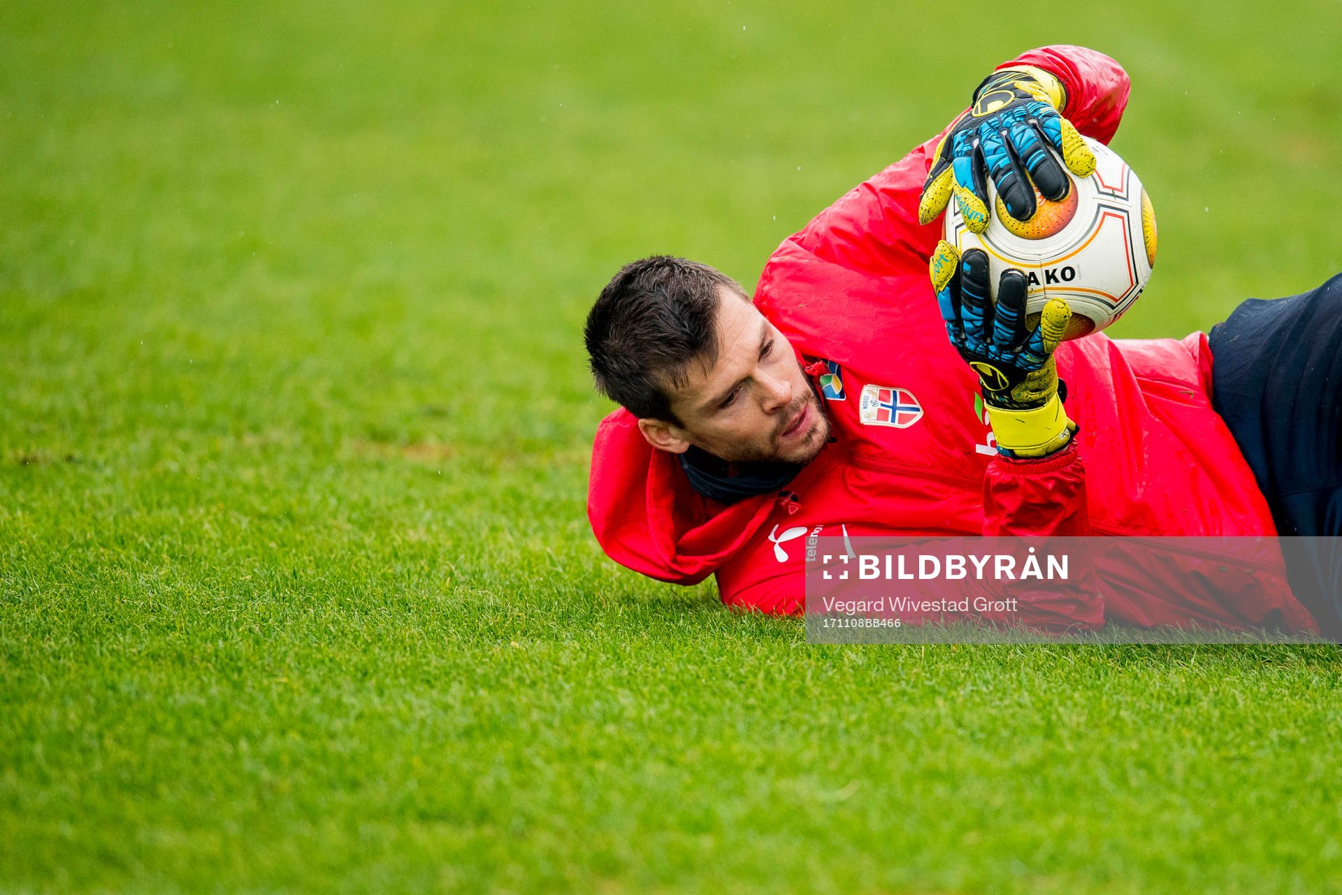 Goalkeeper Rune Almenning Jarstein of Norway