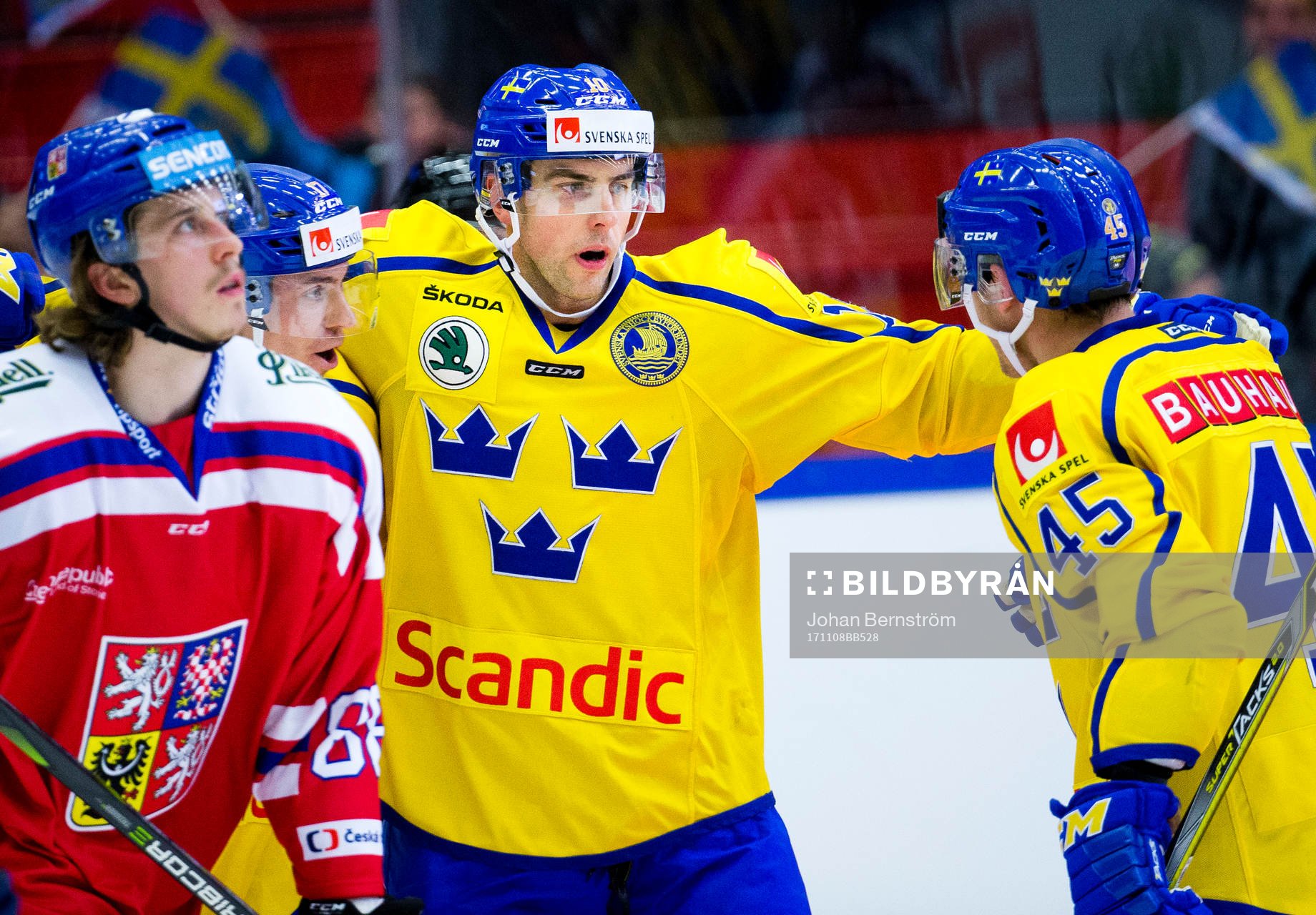 Sveriges Joakim Lindström gör 3-3 och jublar