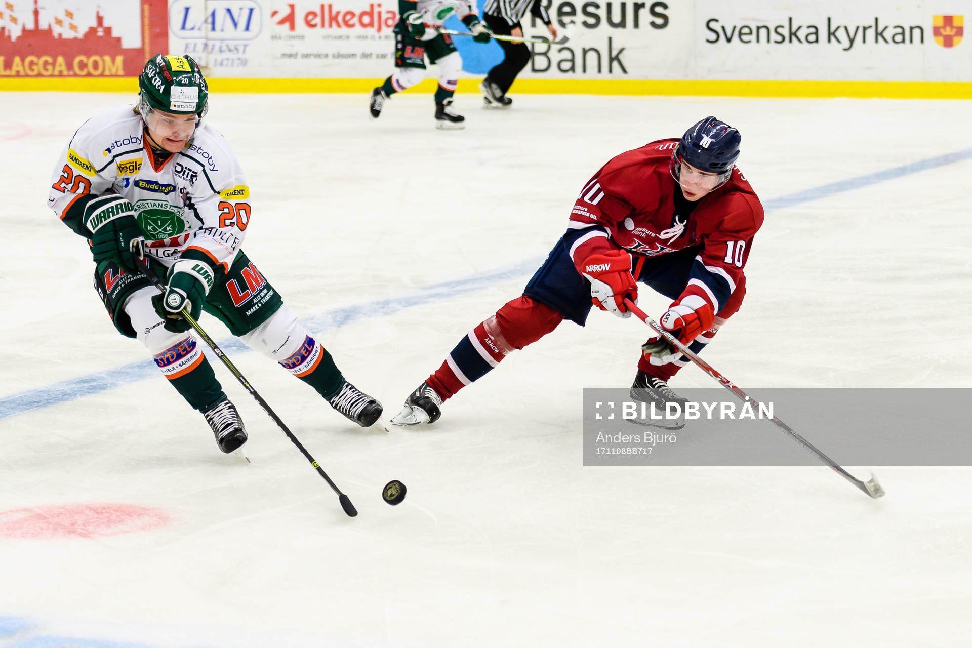 Kristianstads  Hampus Forsling och Helsingborgs Ludvig
