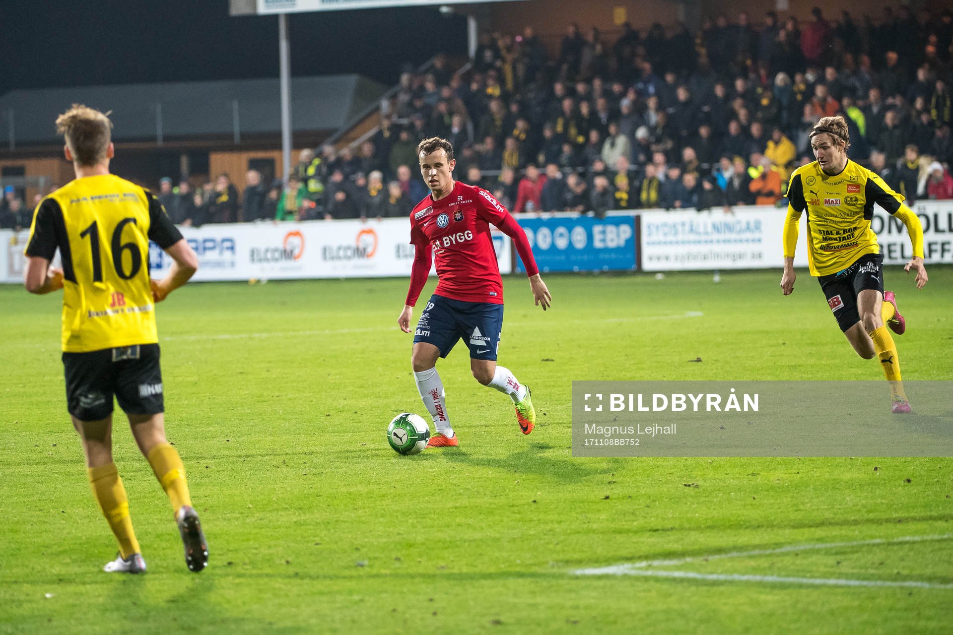 Örgrytes Rasmus Andernil Bozic under fotbollsmatchen i kvalet till Superettan mellan Mjällby och Örgryte den 8 november 2017 i Mjällby.