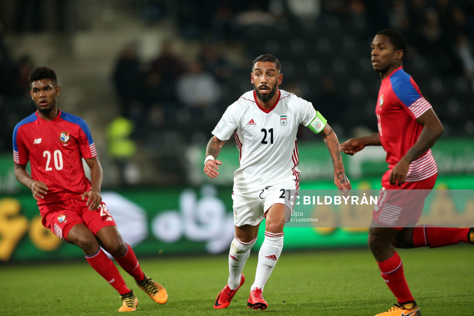 Fotboll, Träningsmatch, Iran - Panama: Fifa World Cup Russia 2018 Friendly Matchs / Iran vs Panama 2-1 ,Merkur Arena Graz (Aut) / Ashkan DEJAGAH (Iran) den 9 november 2017 i Graz