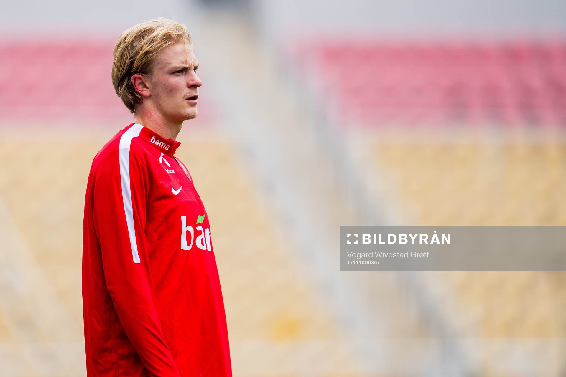 Morten Thorsby of Norway during a training session on November 10, 2017 in Skopje.