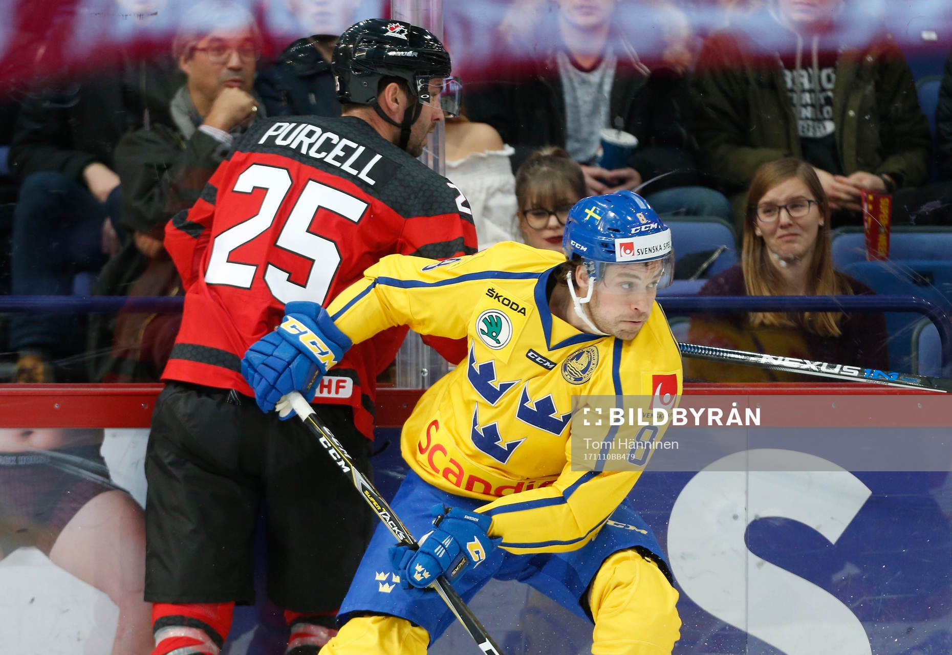 Teddy Purcell #25, Canada and 	Johan Fransson #8, Sweden