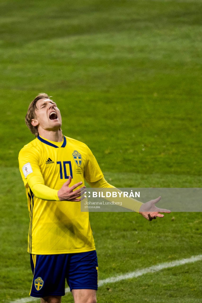 Sveriges Emil Forsberg deppar