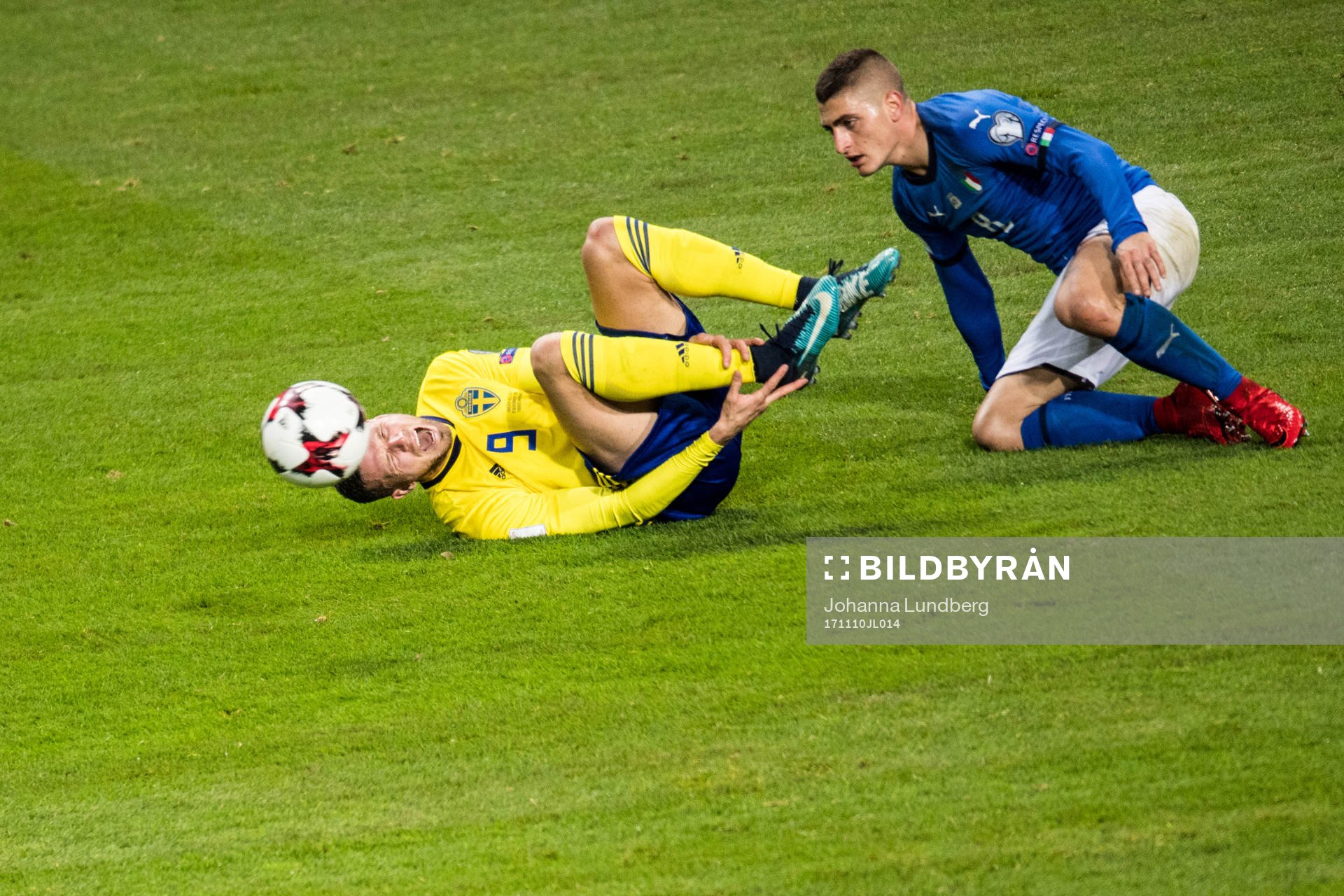 Sveriges Marcus Berg har ont