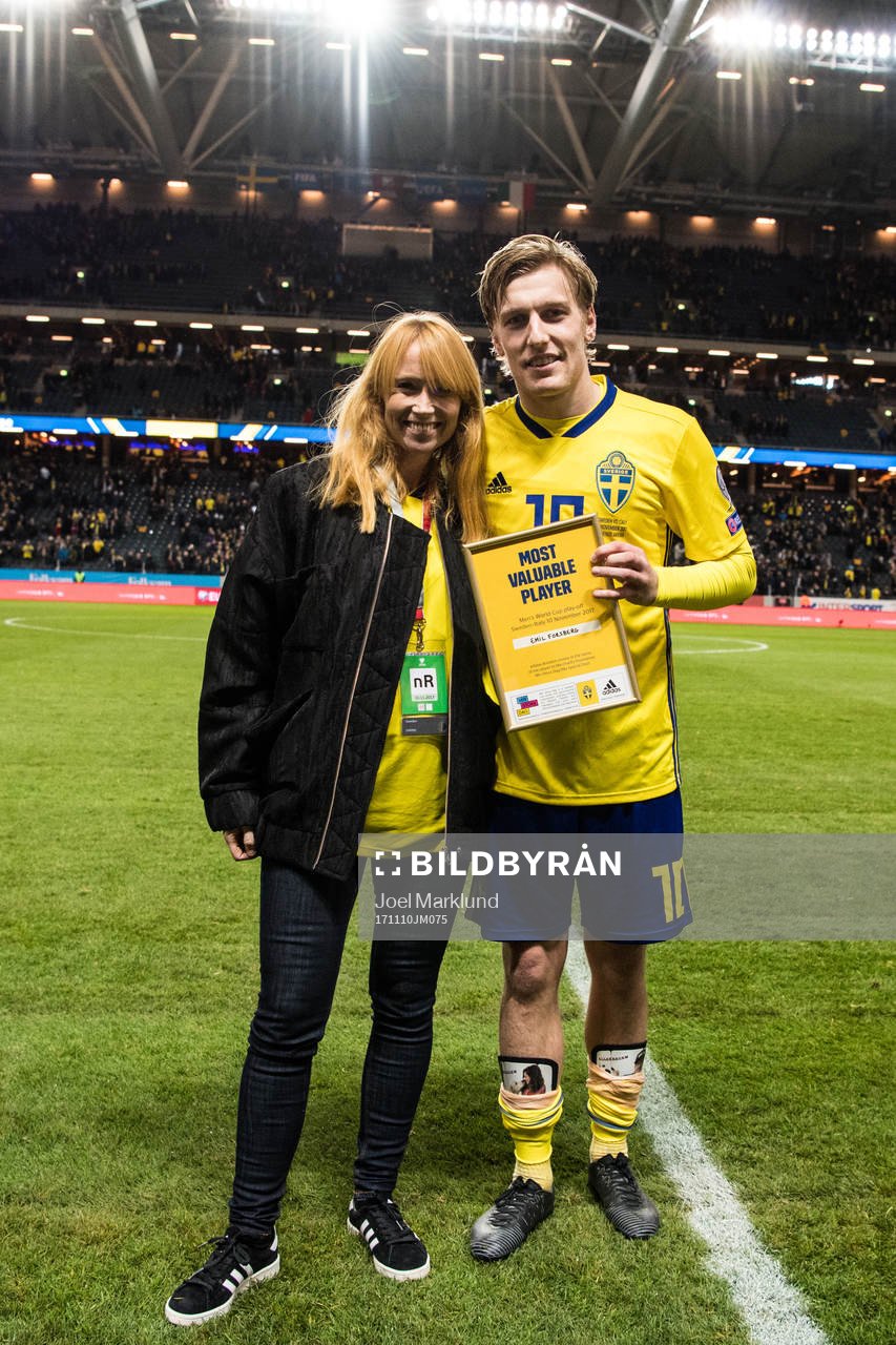 Sveriges Emil Forsberg får pris som matchens lirare av