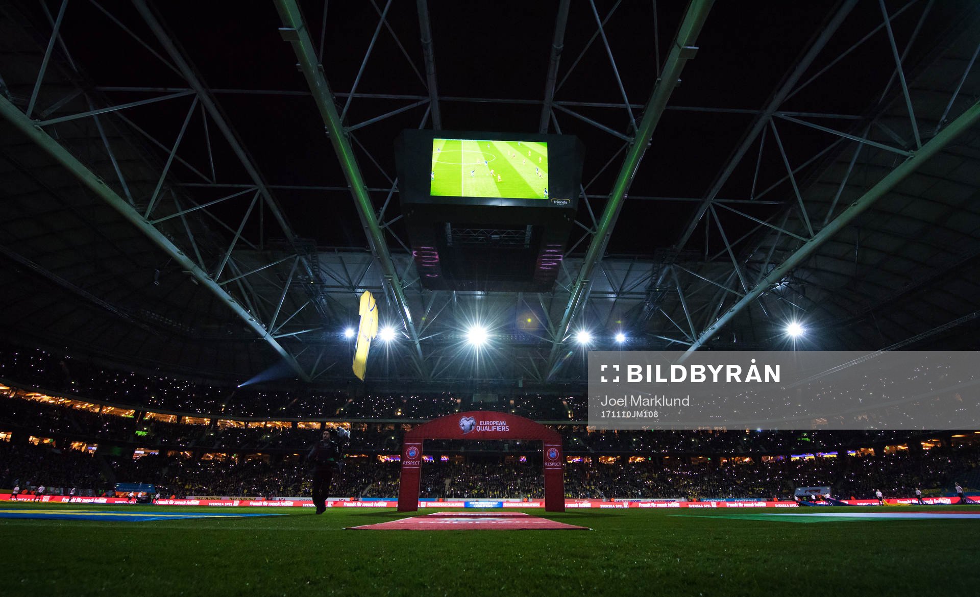 Ett nedsläckt Friends Arena
