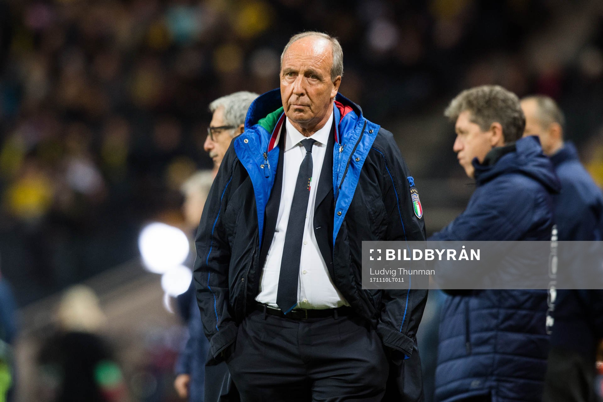Italiens förbundskapten Gian Piero Ventura före