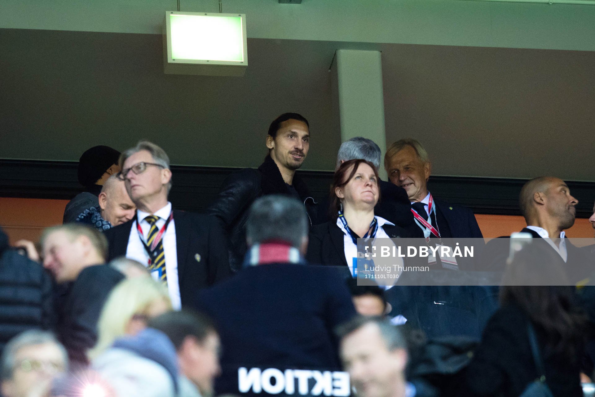 Zlatan Ibrahimovic på läktaren