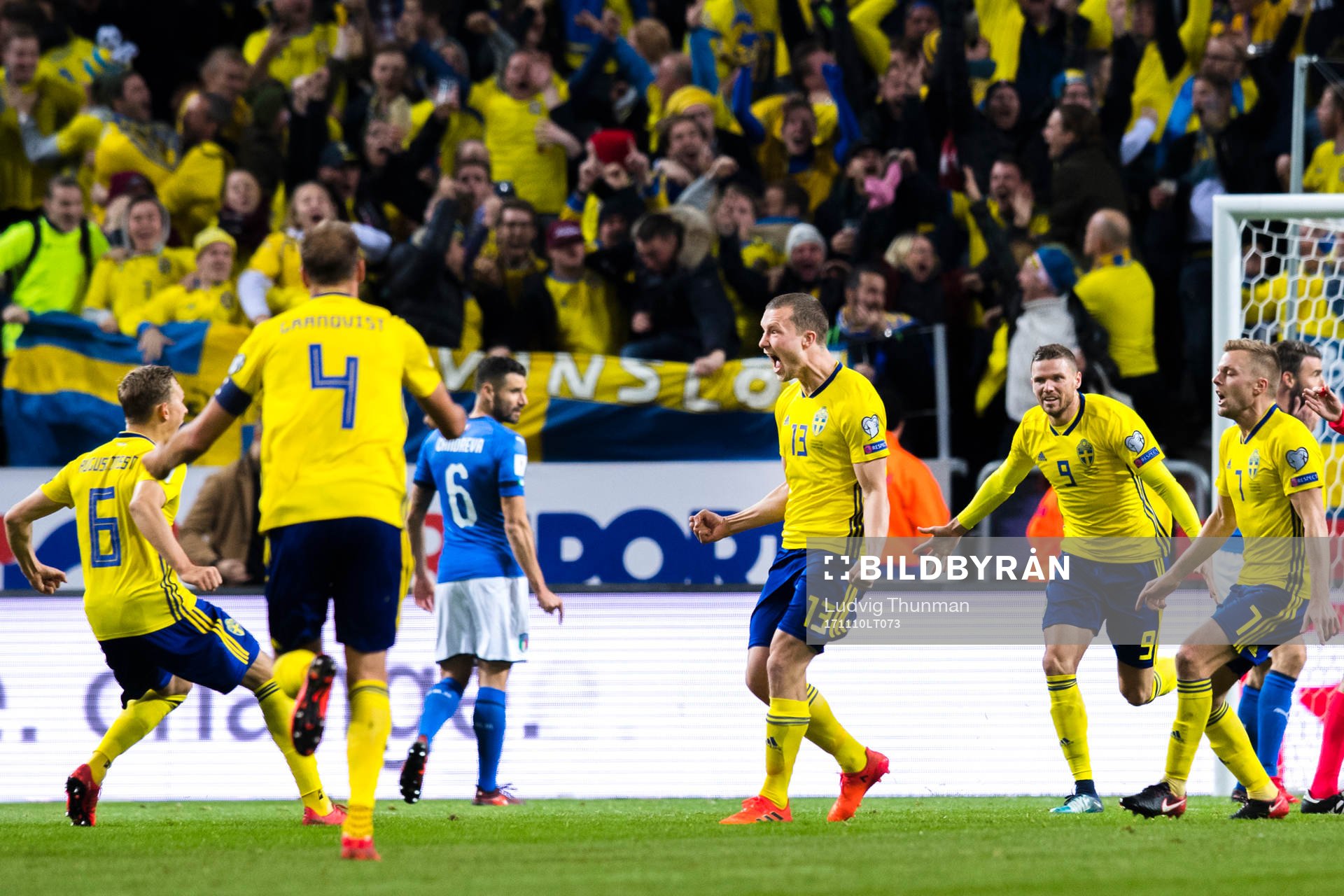 Sveriges Jakob Johansson jublar