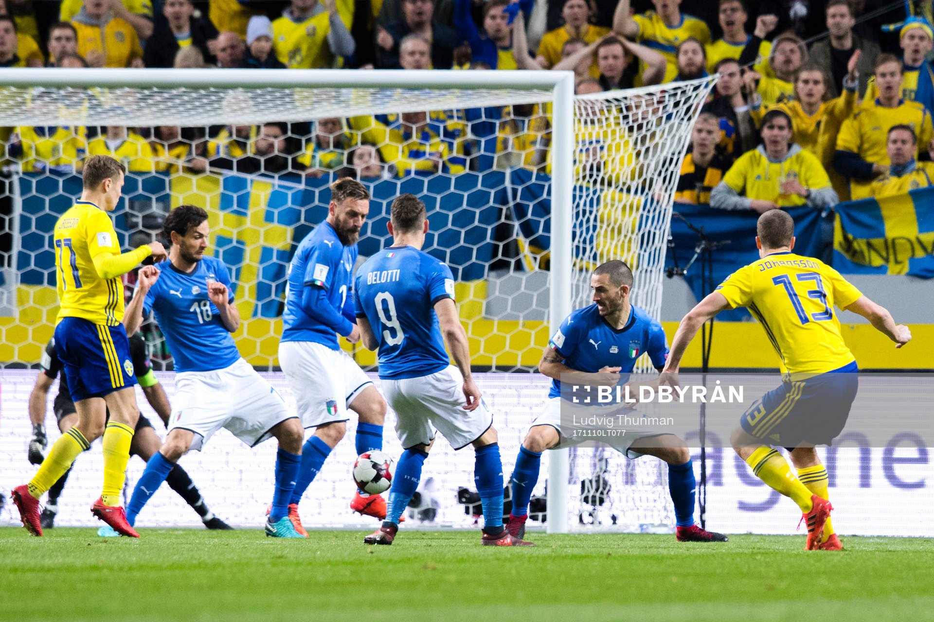 Sveriges Jakob Johansson gör 1-0