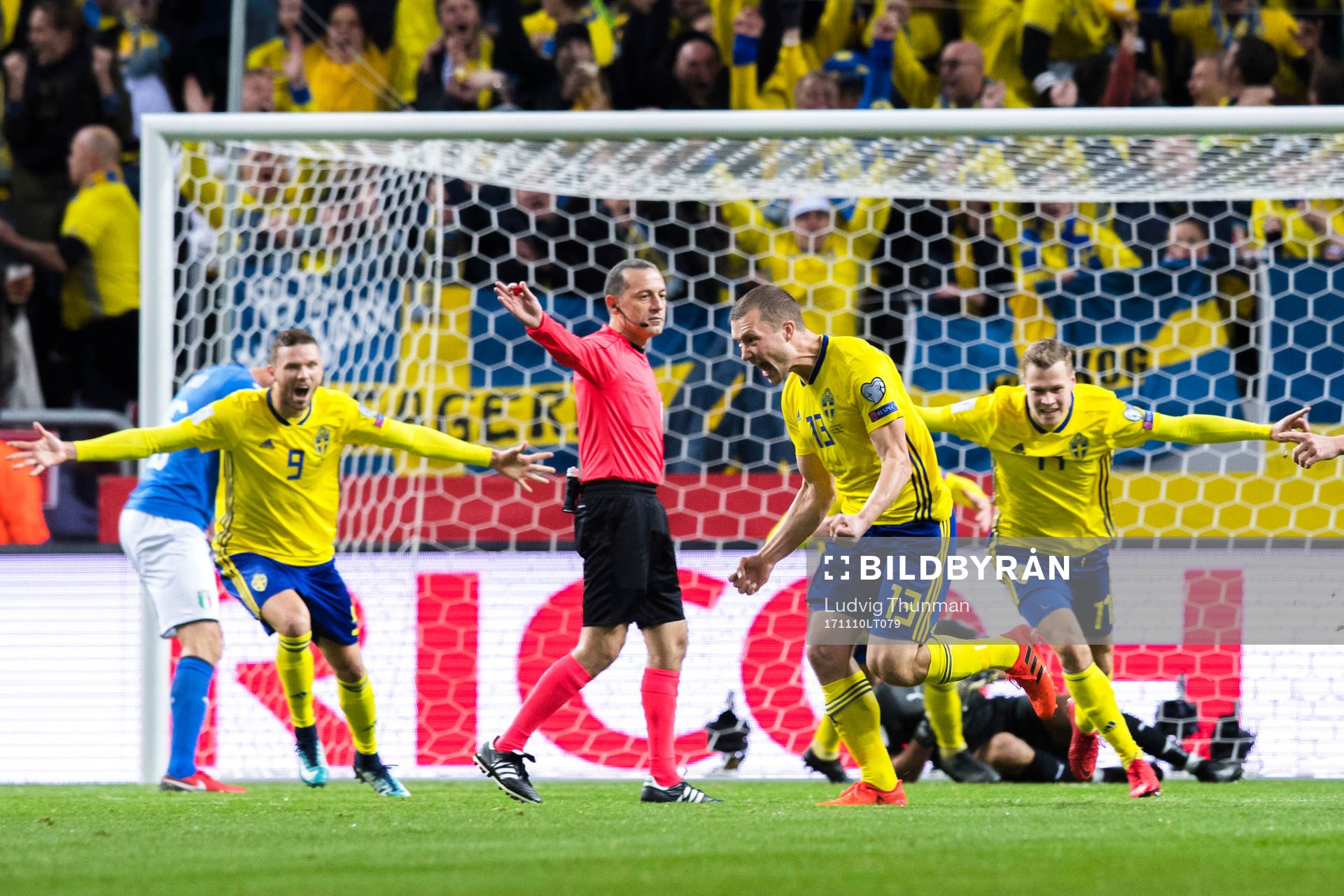 Sveriges Jakob Johansson jublar