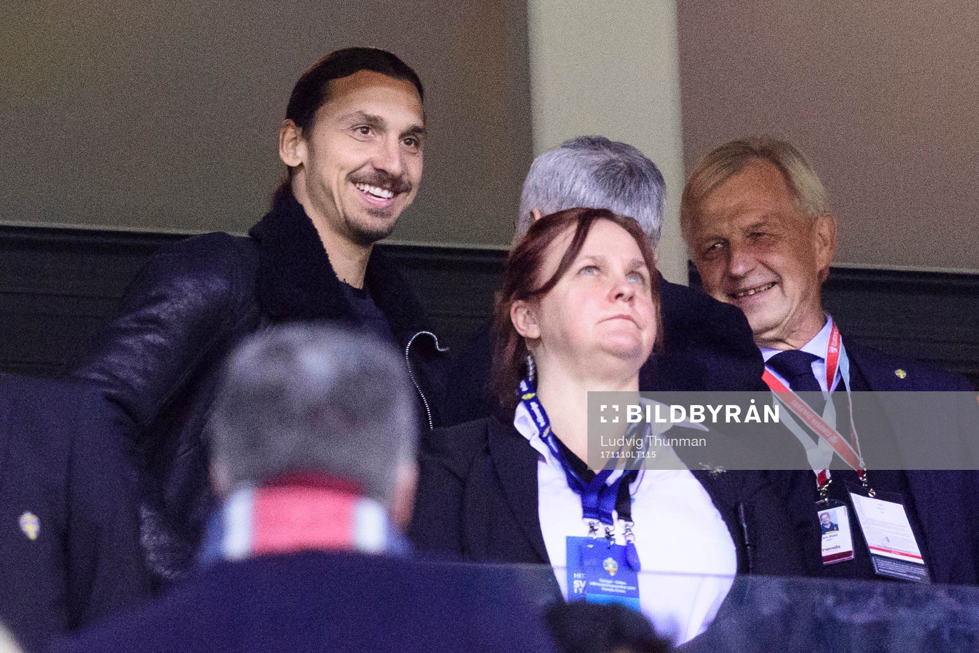 Zlatan Ibrahimovic på läktaren
