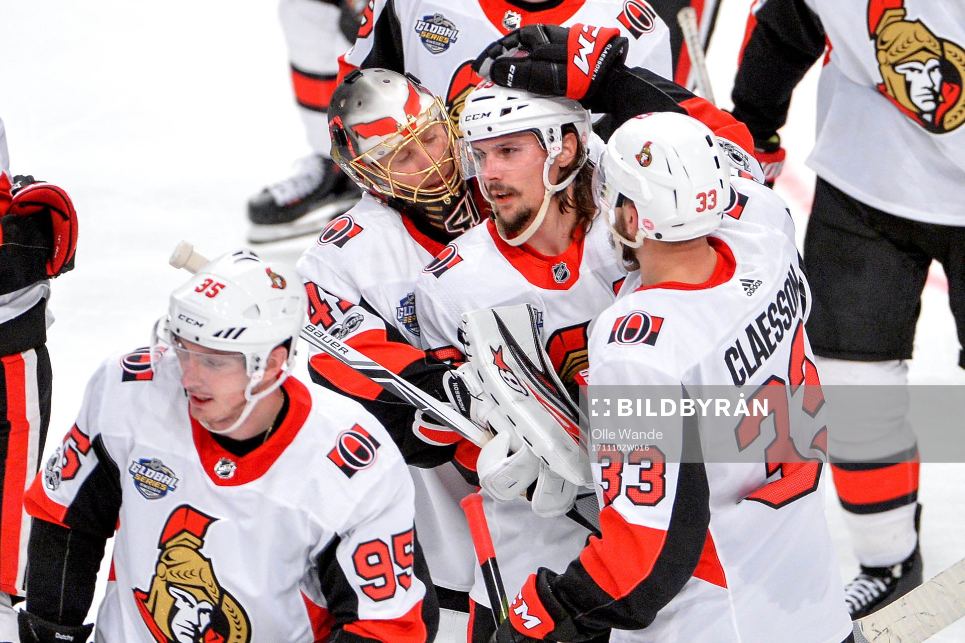 Ottawas Fredrik Claesson och Erik Karlsson jublar
