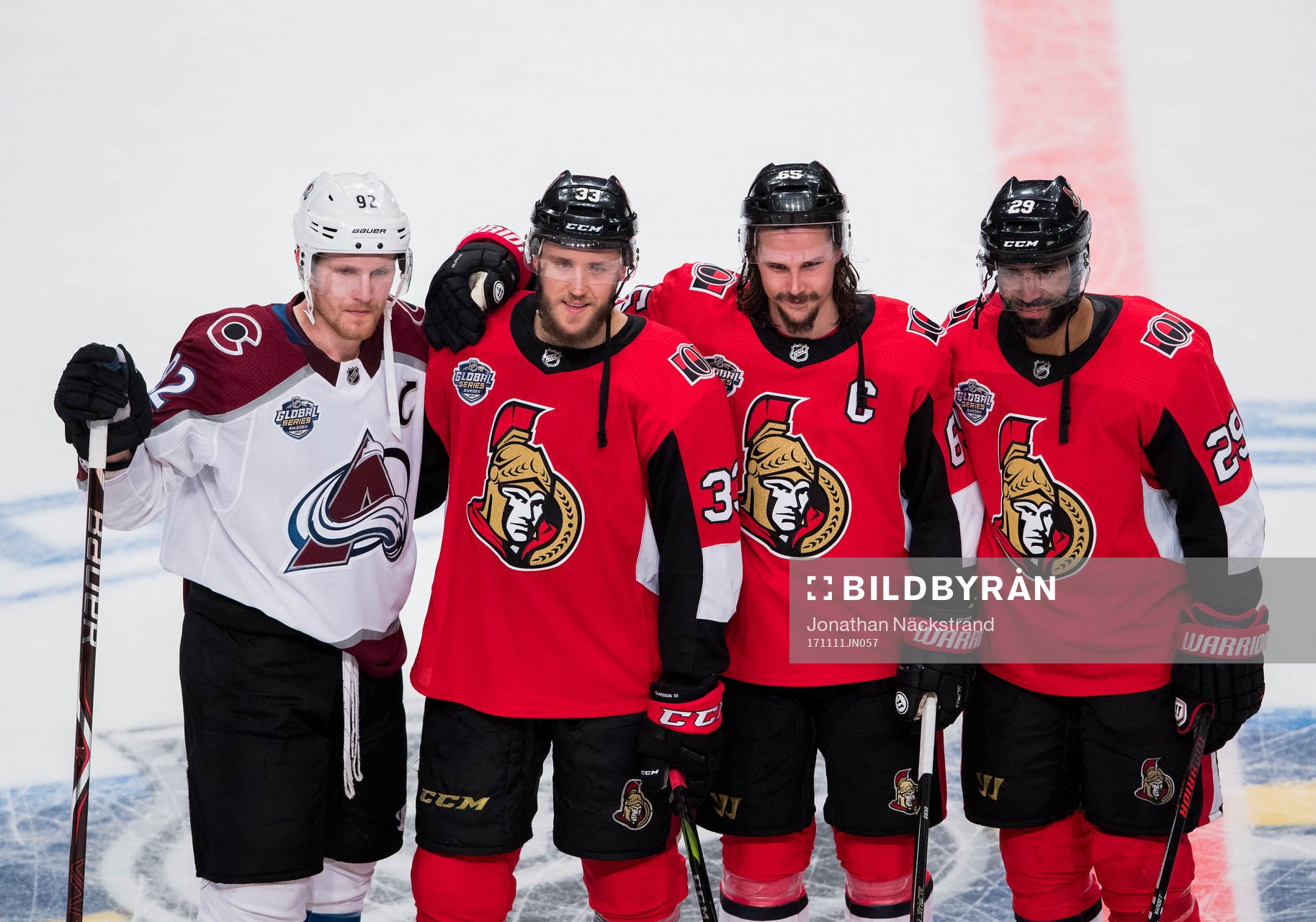 Colorados Gabriel Landeskog, Ottawas Fredrik Claesson, Erik