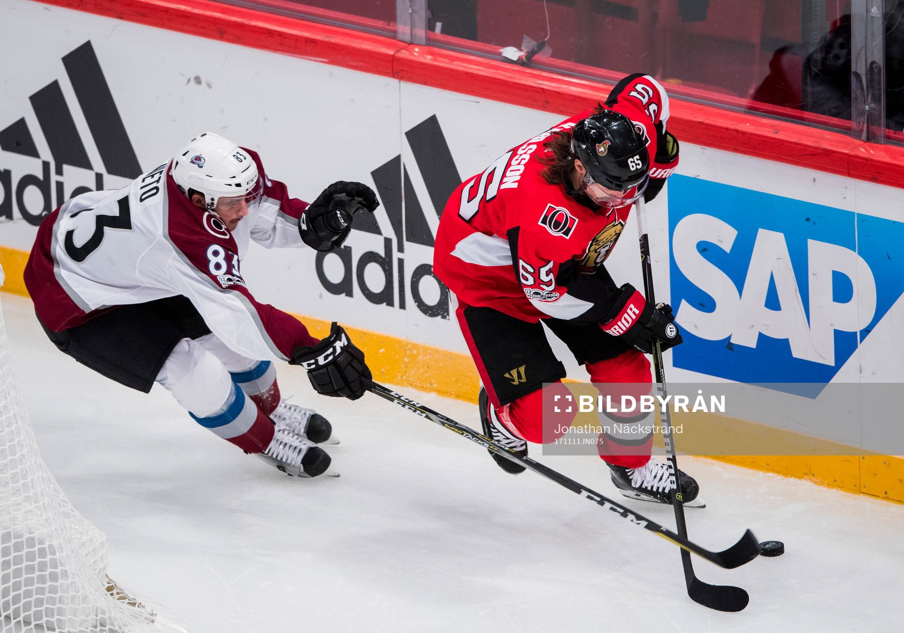 Ottawas Erik Karlsson och Colorados Matt Nieto