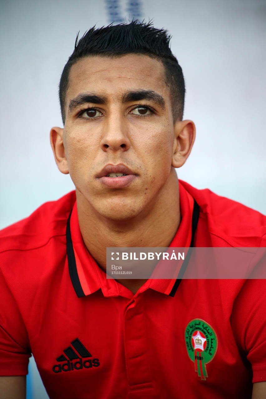 Fotboll, VM 2018, Porträtt, Marocko: Jawad EL YAMIQ, Marocko, poserar för ett porträtt den 11 november 2017 i Abidjan