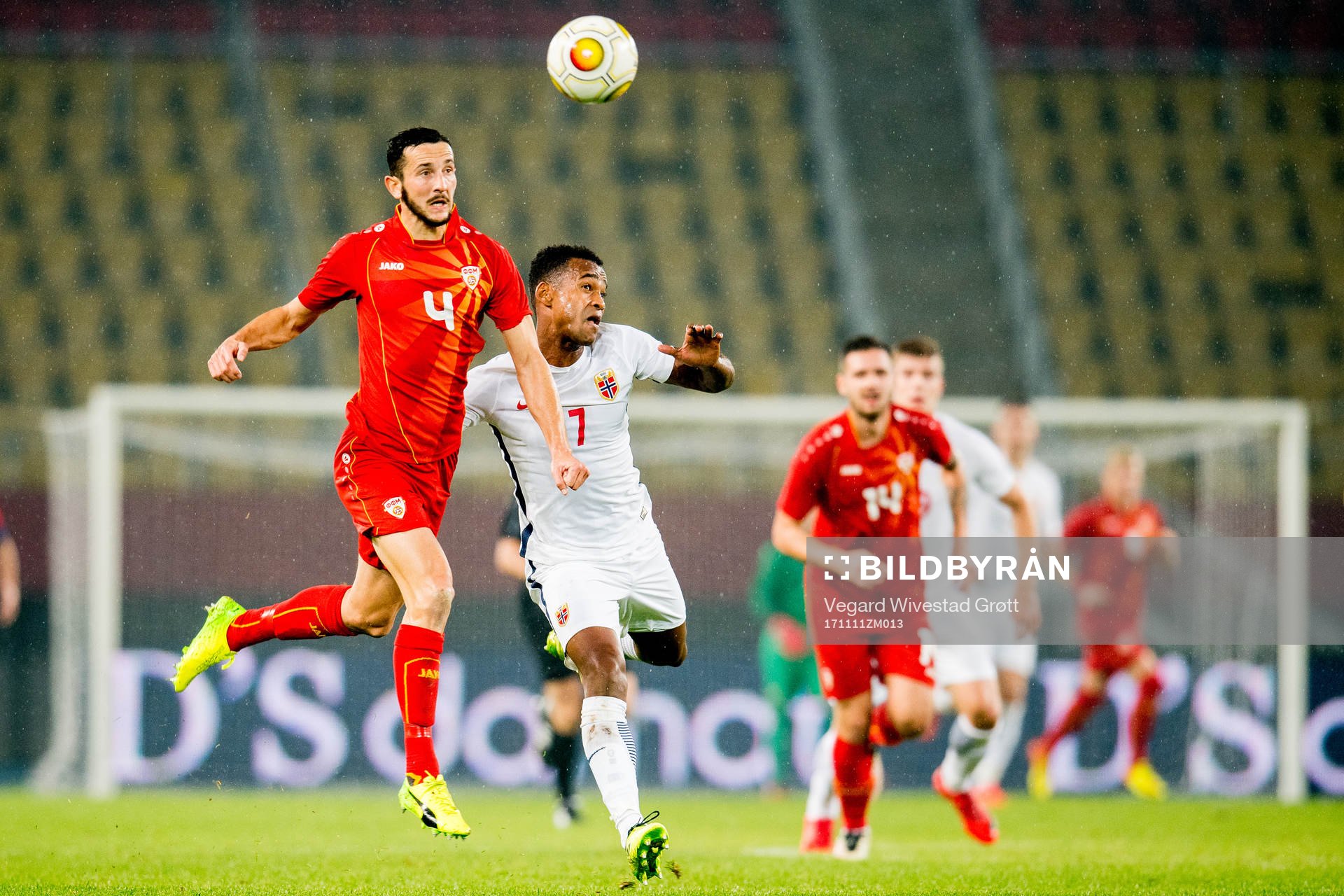 Kire Ristevski of Macedonia and Ola Kamara of Norway