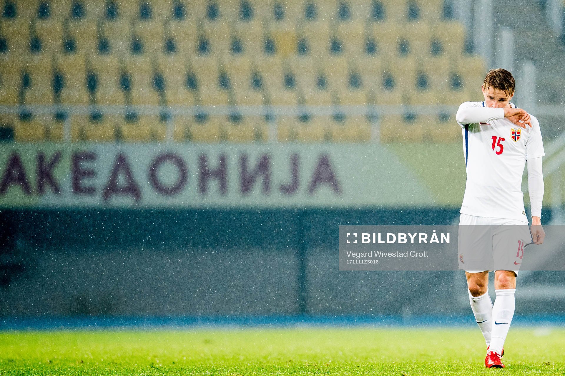 Martin Ødegaard of Norway looks dejected