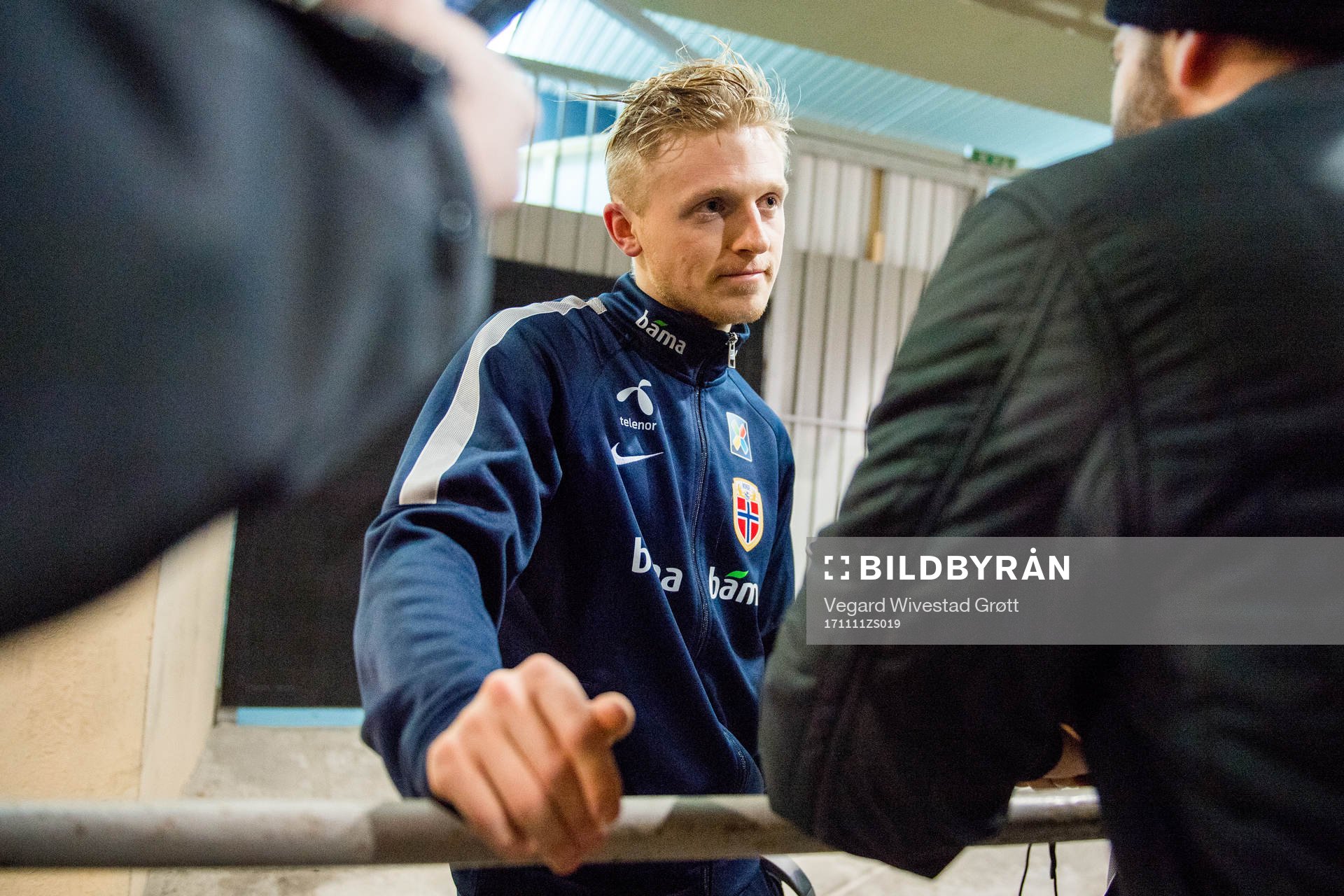 Mats Møller Dæhli of Norway in the mixed zone after the international friendly match between Macedonia and Norway on November 11, 2017 in Skopje.