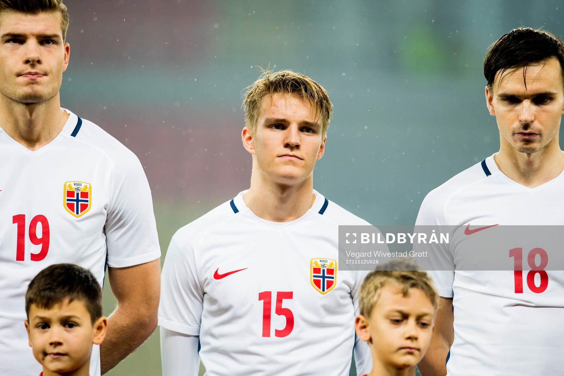 Alexander Sørloth, Martin Ødegaard and Ole Kristian
