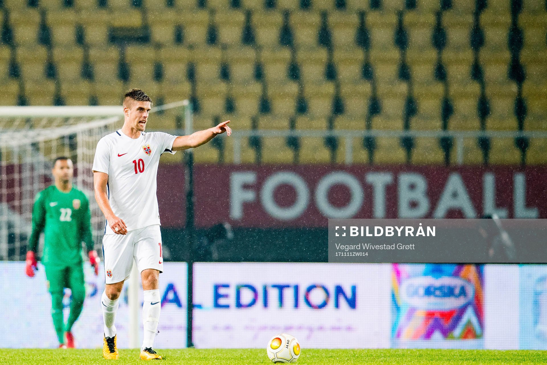 Markus Henriksen of Norway looks dejected