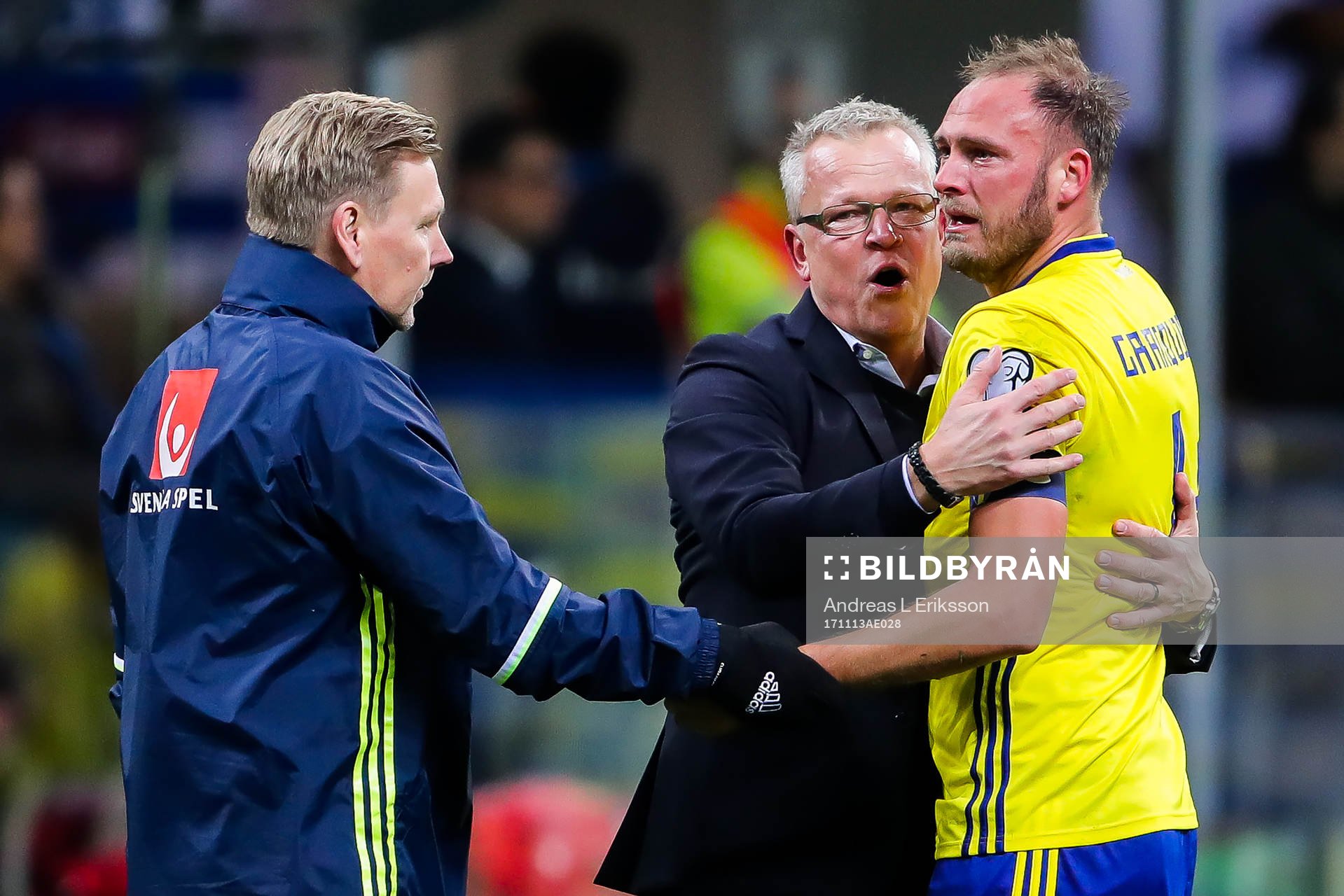 Sveriges förbundskapten Janne Andersson och Andreas