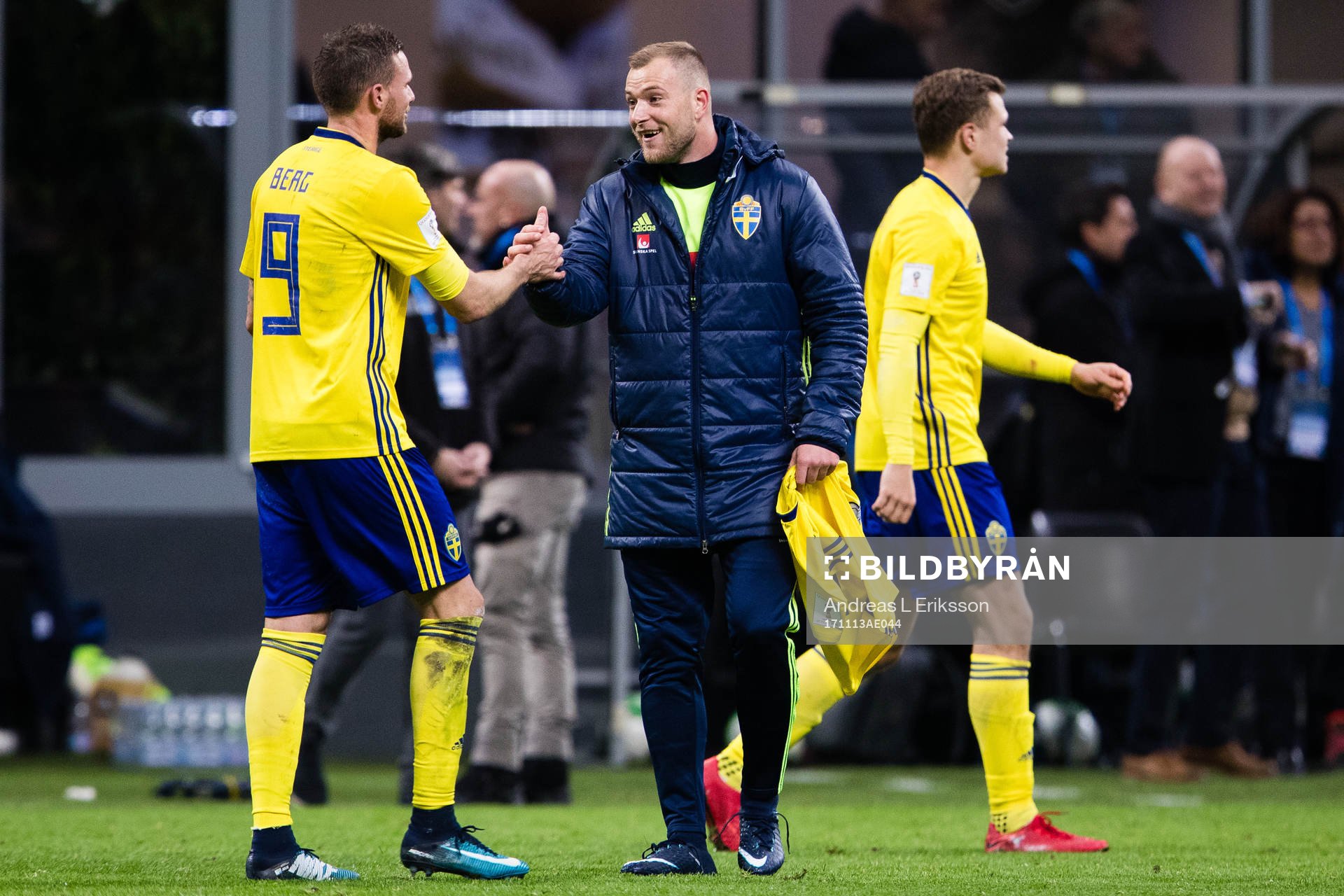 Sveriges Marcus Berg och John Guidetti jublar
